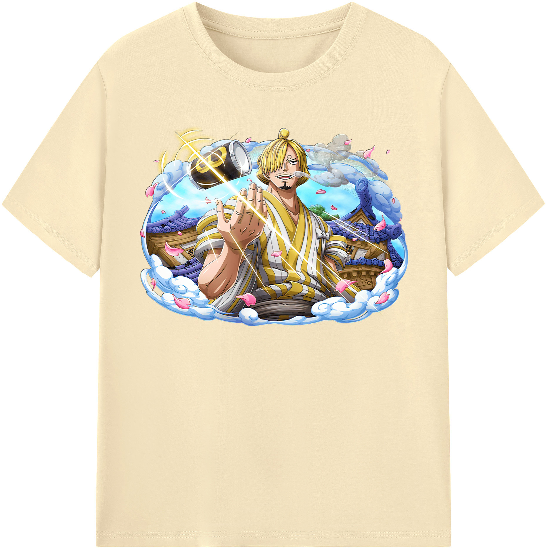 ワンピース サンジ ONE PIECE Sanji 綿100％半袖Tシャツ（フロントプリント）
