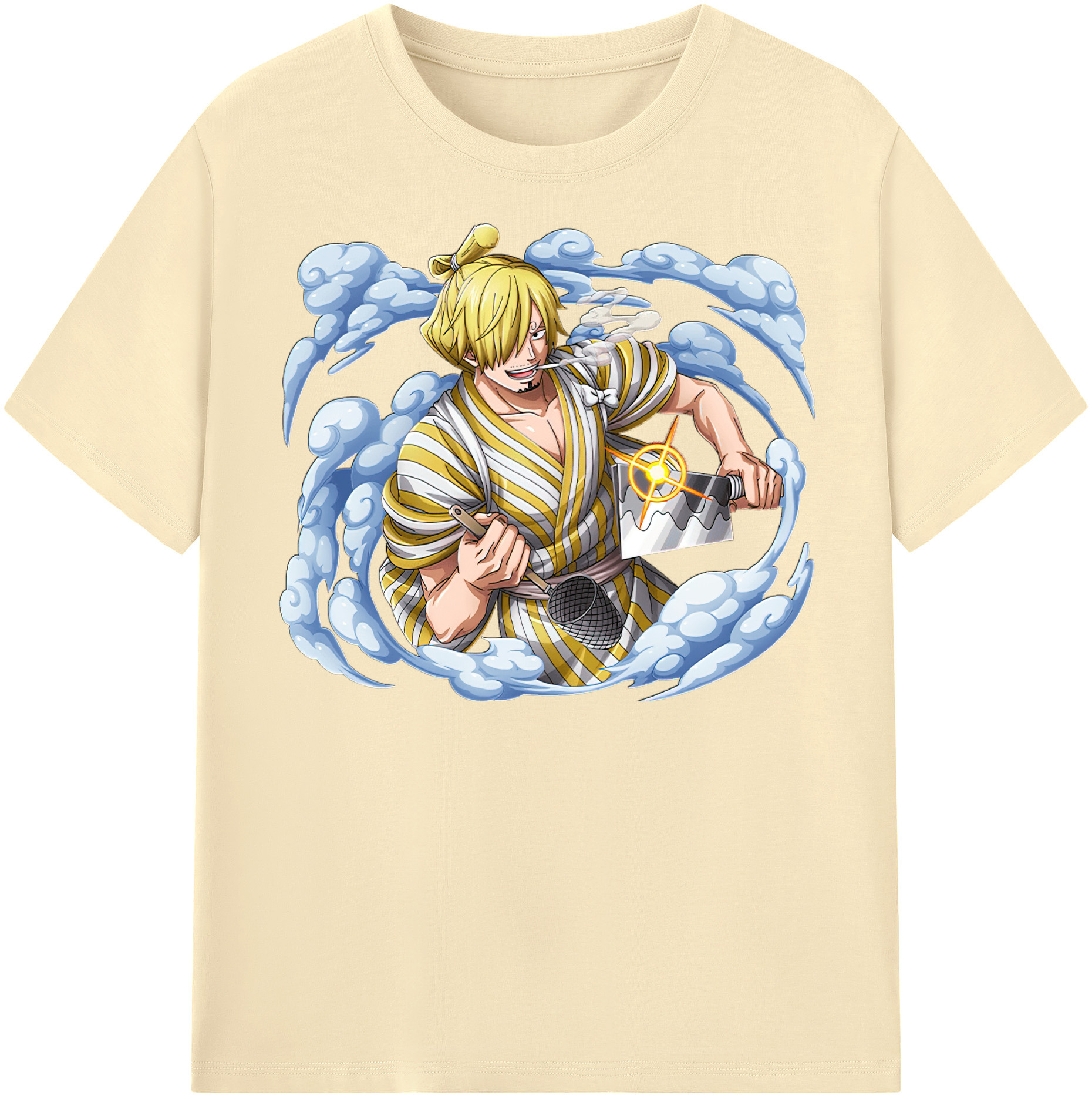 ワンピース サンジ ONE PIECE Sanji 綿100％半袖Tシャツ（フロントプリント）