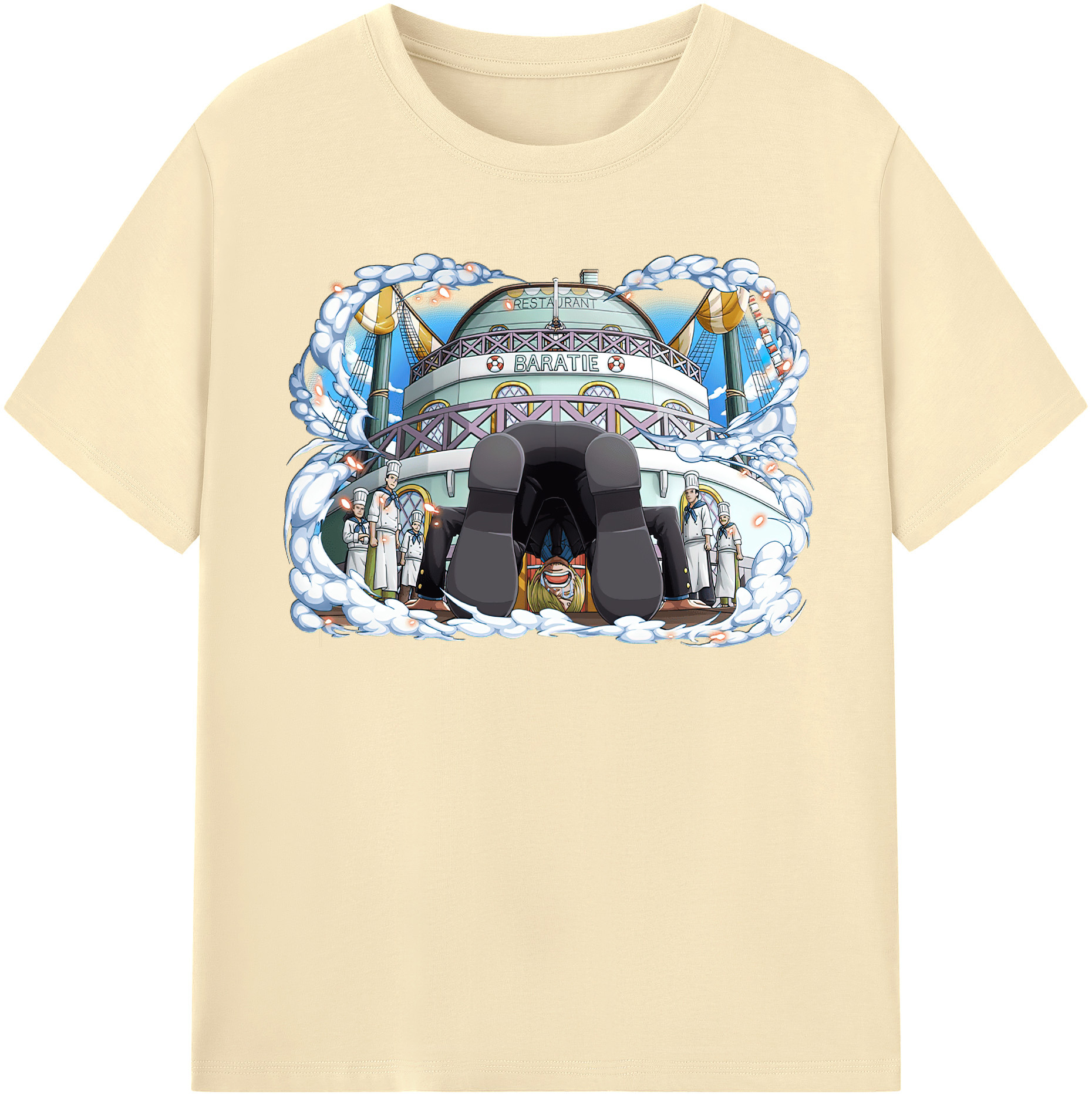 ワンピース サンジ ONE PIECE Sanji 綿100％半袖Tシャツ（フロントプリント）