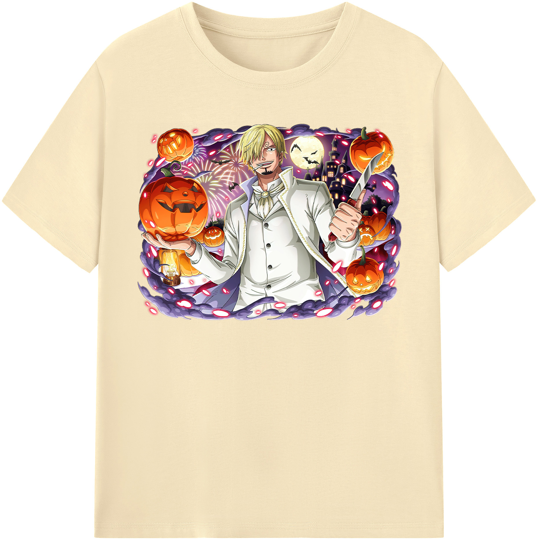 ワンピース サンジ ONE PIECE Sanji 綿100％半袖Tシャツ（フロントプリント）
