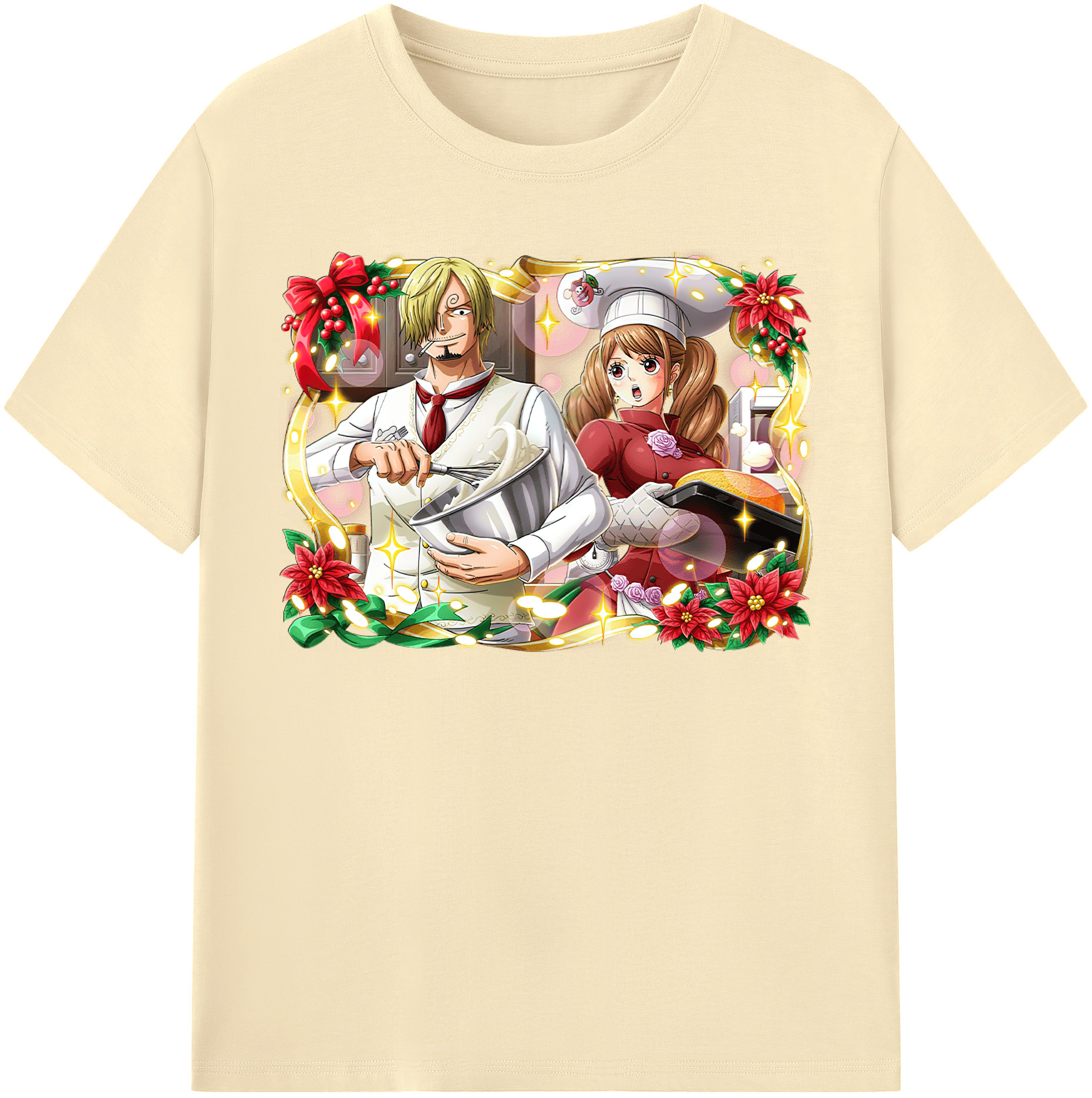 ワンピース サンジ ONE PIECE Sanji 綿100％半袖Tシャツ（フロントプリント）