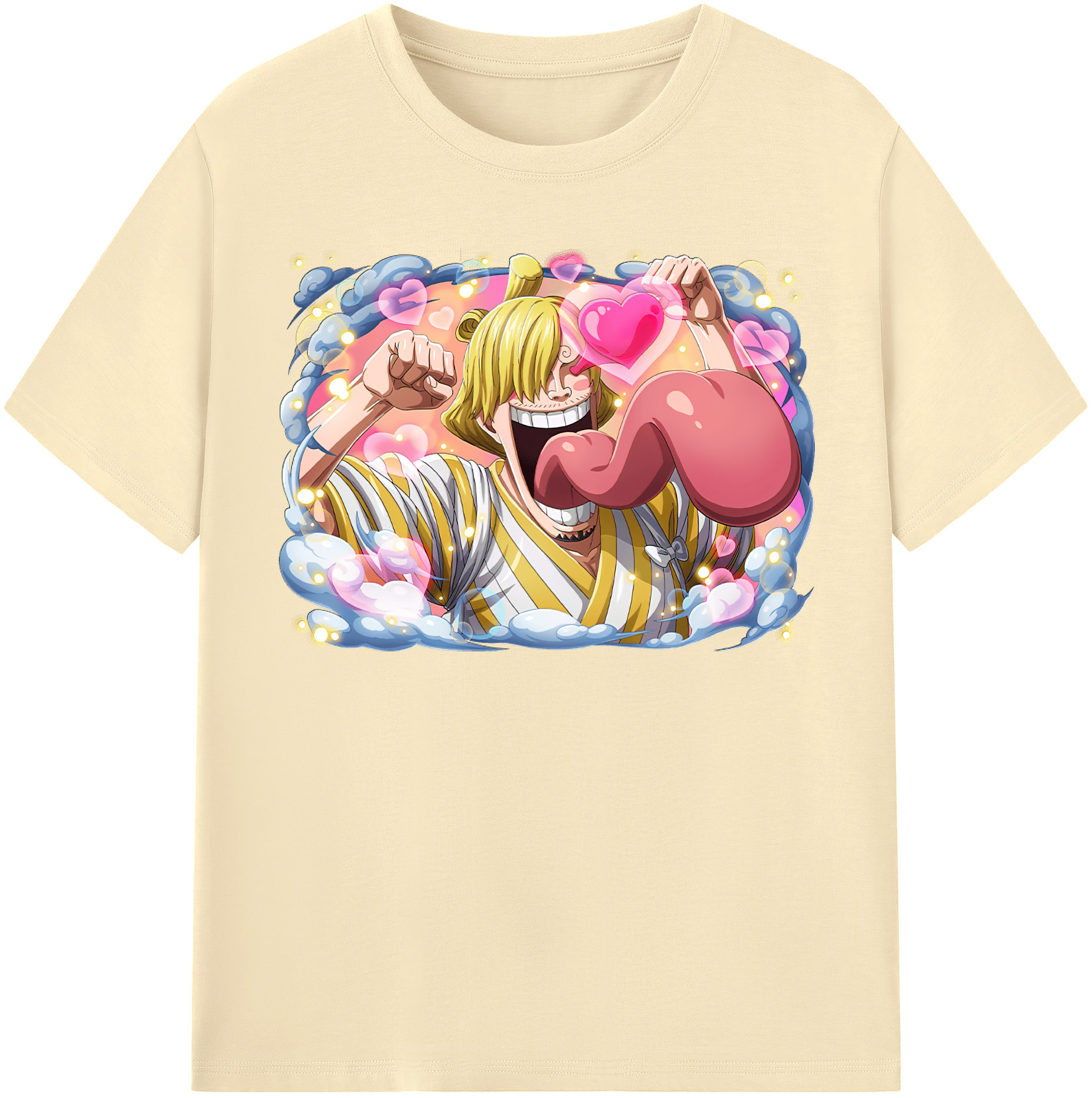 ワンピース サンジ ONE PIECE Sanji 綿100％半袖Tシャツ（フロントプリント）