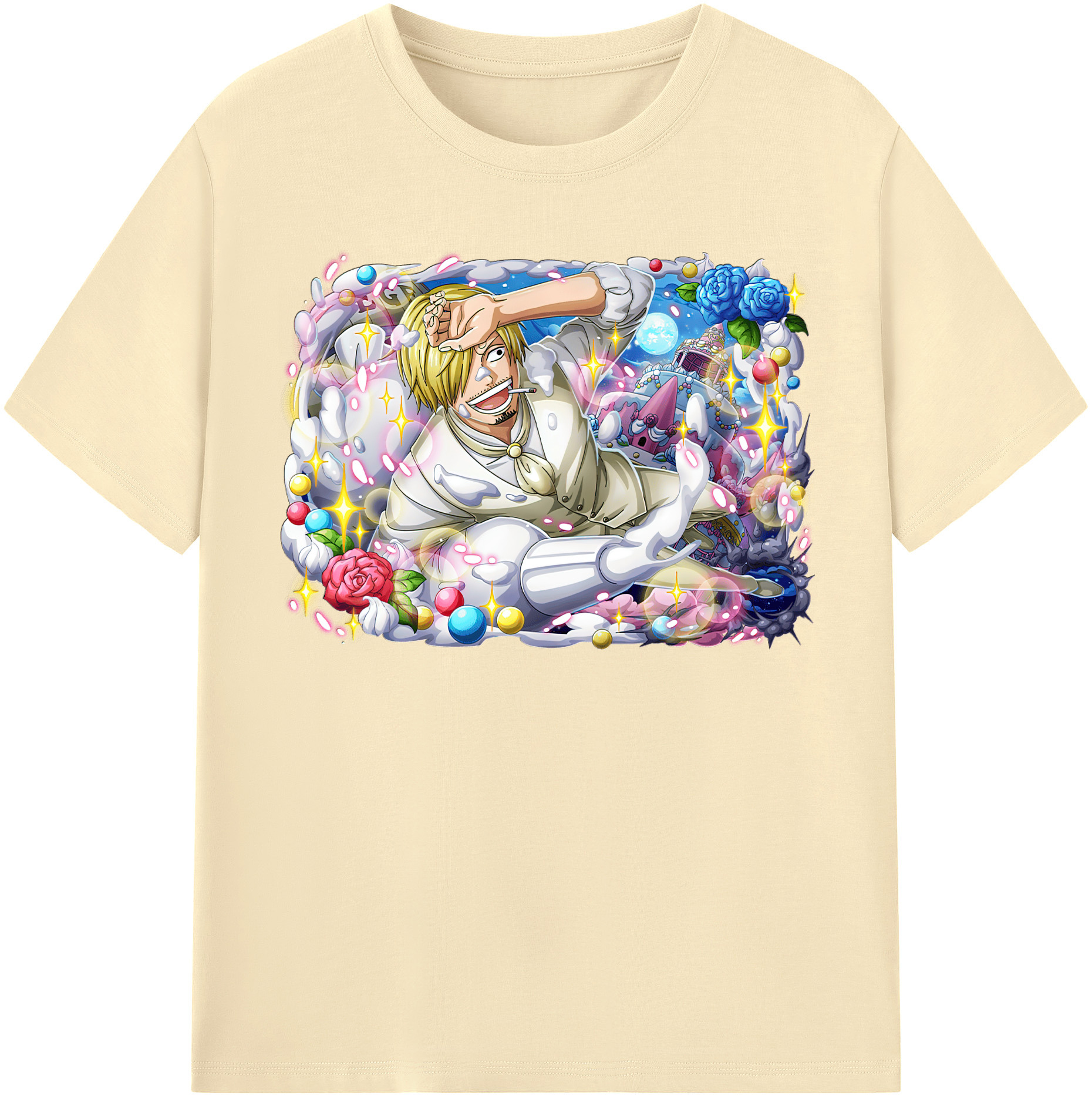 ワンピース サンジ ONE PIECE Sanji 綿100％半袖Tシャツ（フロントプリント）