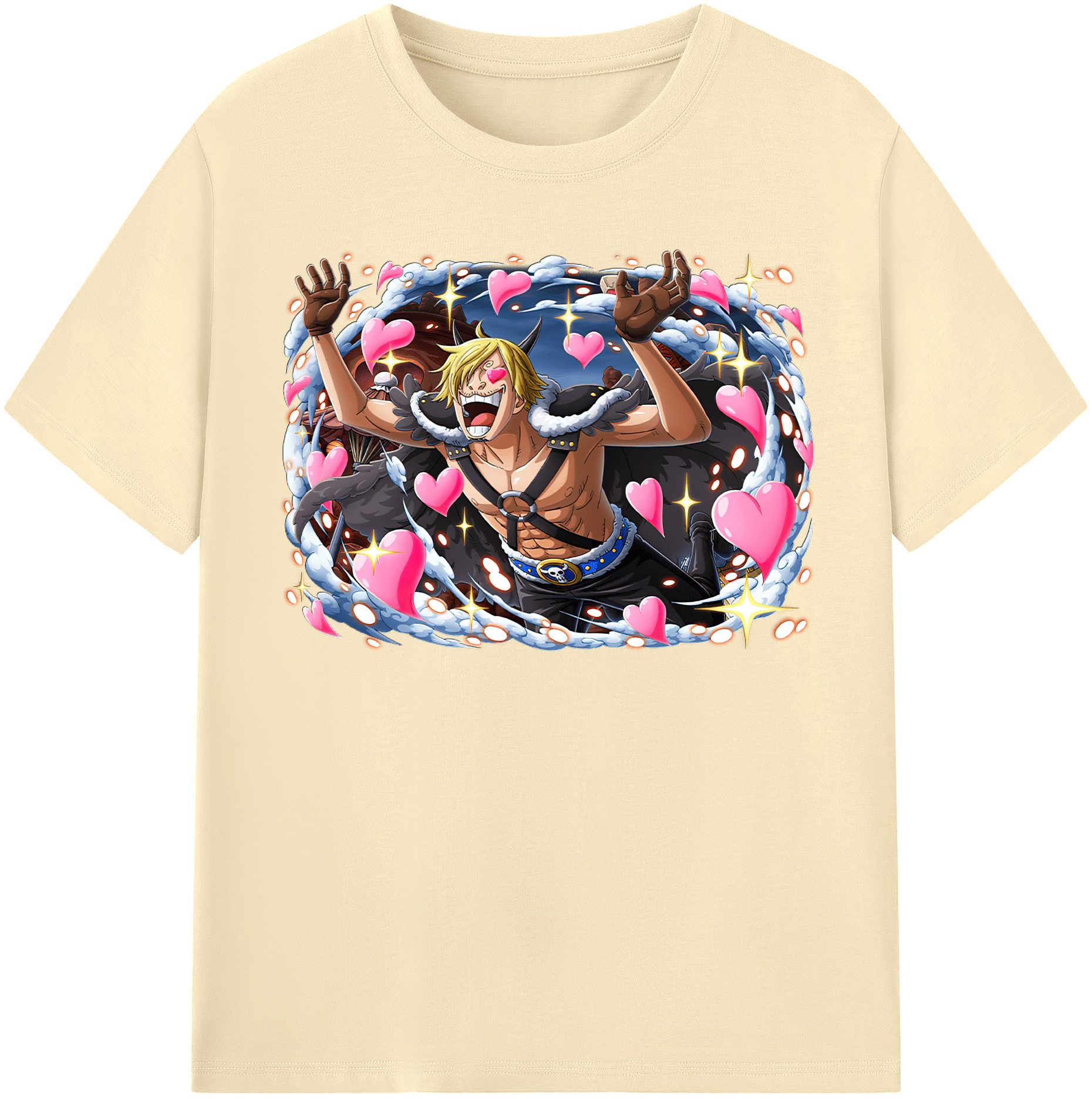 ワンピース サンジ ONE PIECE Sanji 綿100％半袖Tシャツ（フロントプリント）