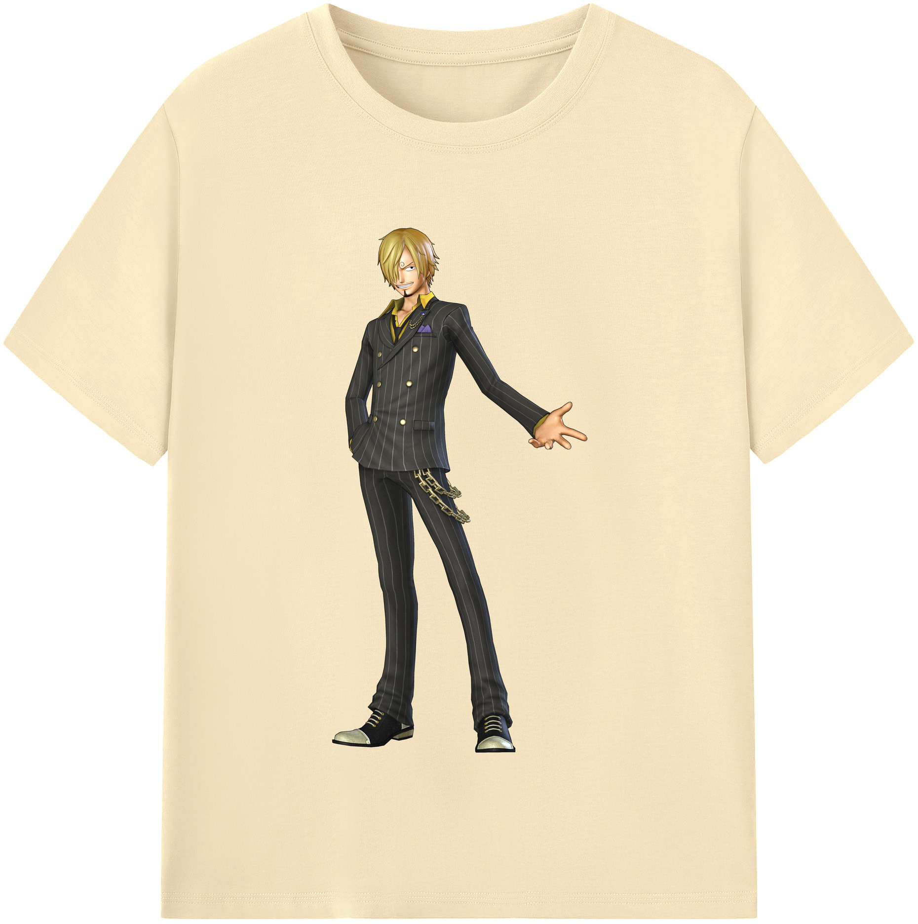 ワンピース サンジ ONE PIECE Sanji 綿100％半袖Tシャツ（フロントプリント）