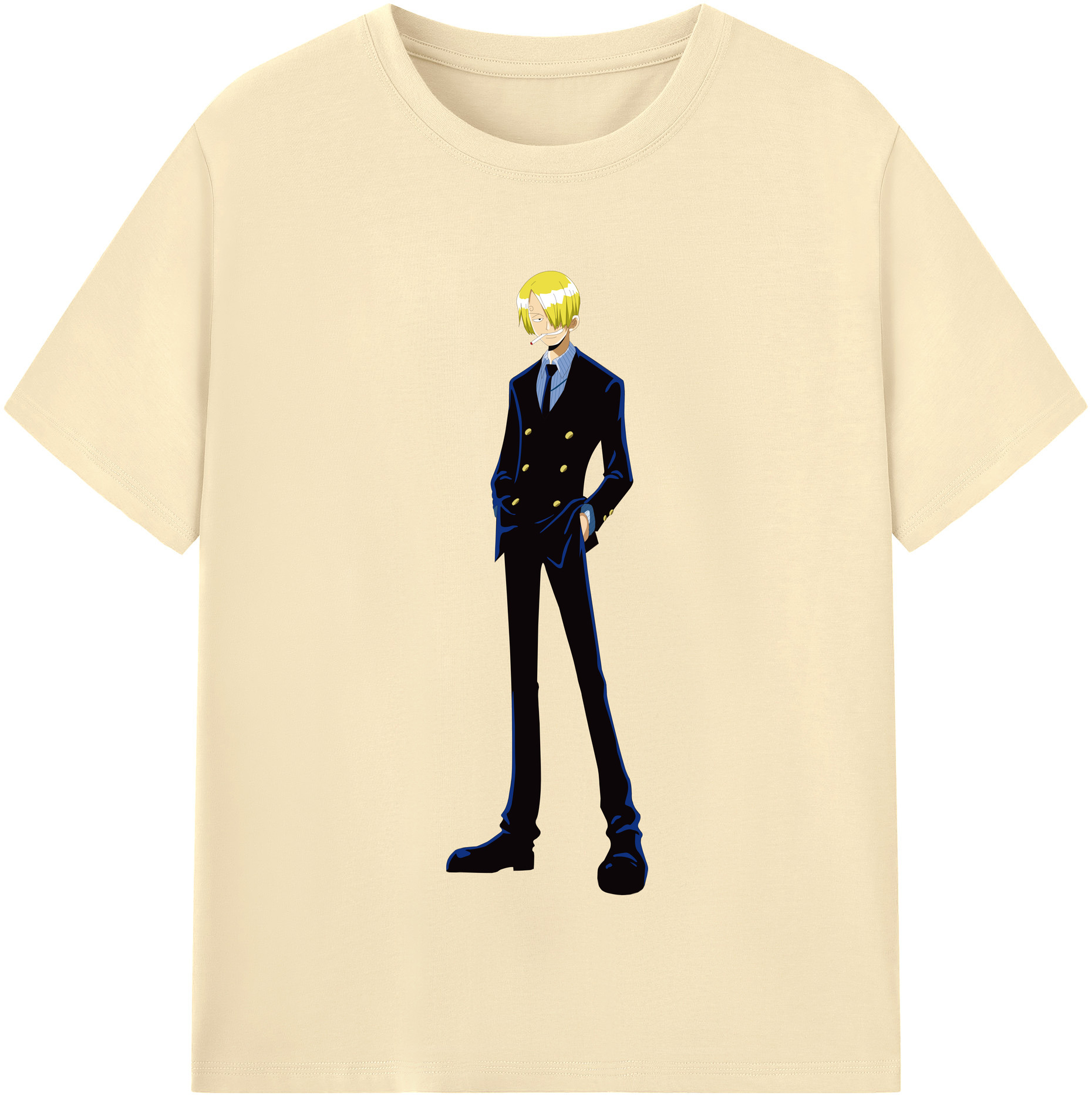 ワンピース サンジ ONE PIECE Sanji 綿100％半袖Tシャツ（フロントプリント）
