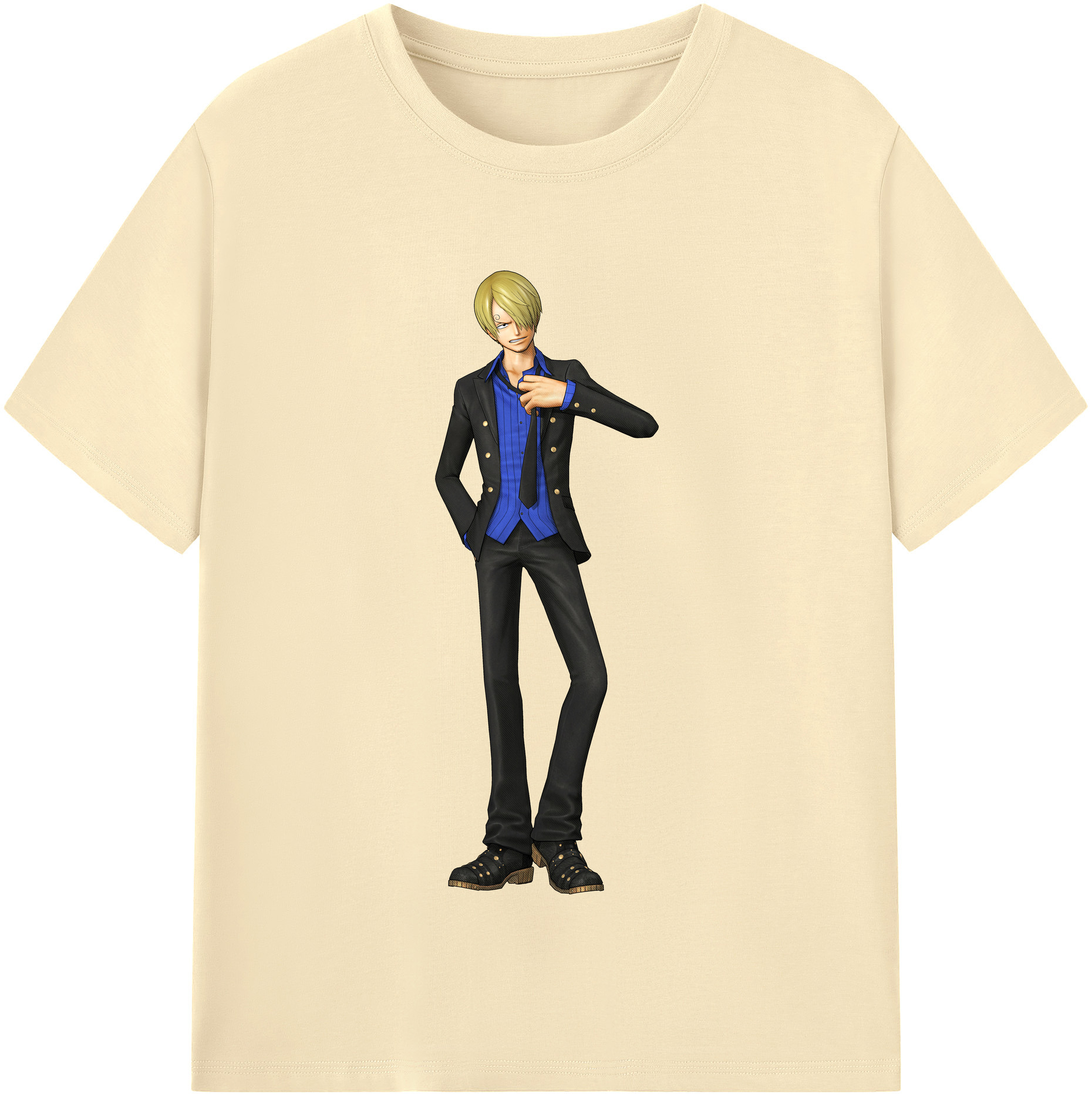 ワンピース サンジ ONE PIECE Sanji 綿100％半袖Tシャツ（フロントプリント）