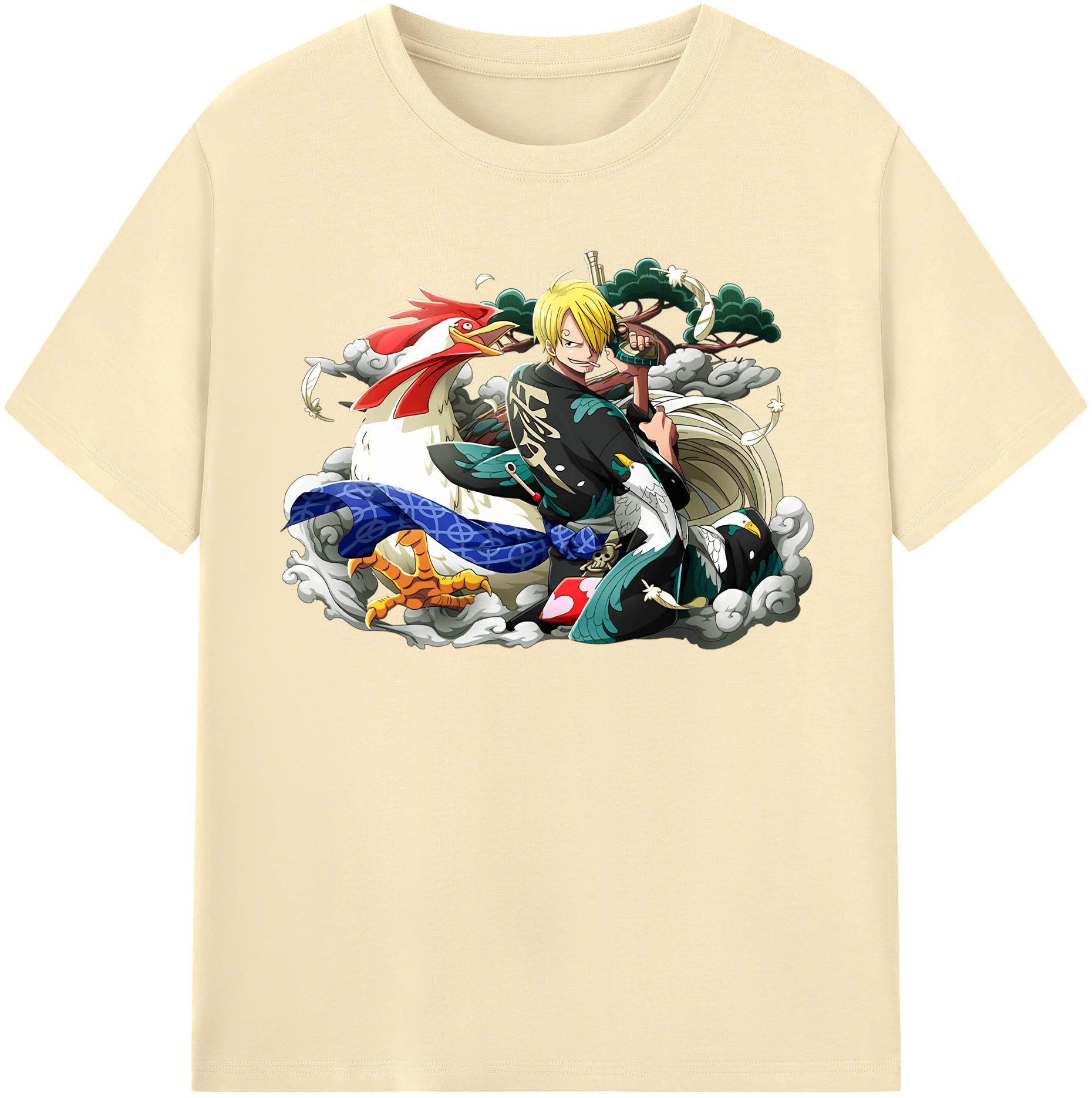 ワンピース サンジ ONE PIECE Sanji 綿100％半袖Tシャツ（フロントプリント）