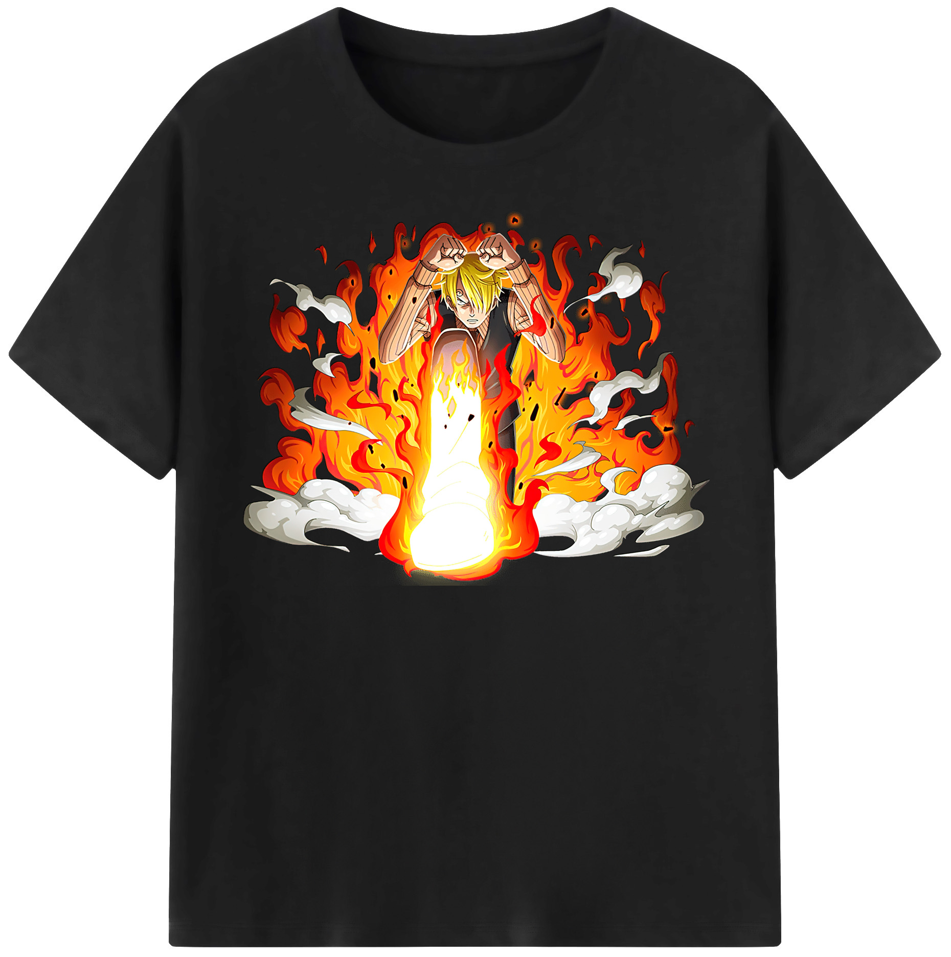 ワンピース サンジ ONE PIECE Sanji 綿100％半袖Tシャツ（フロントプリント）