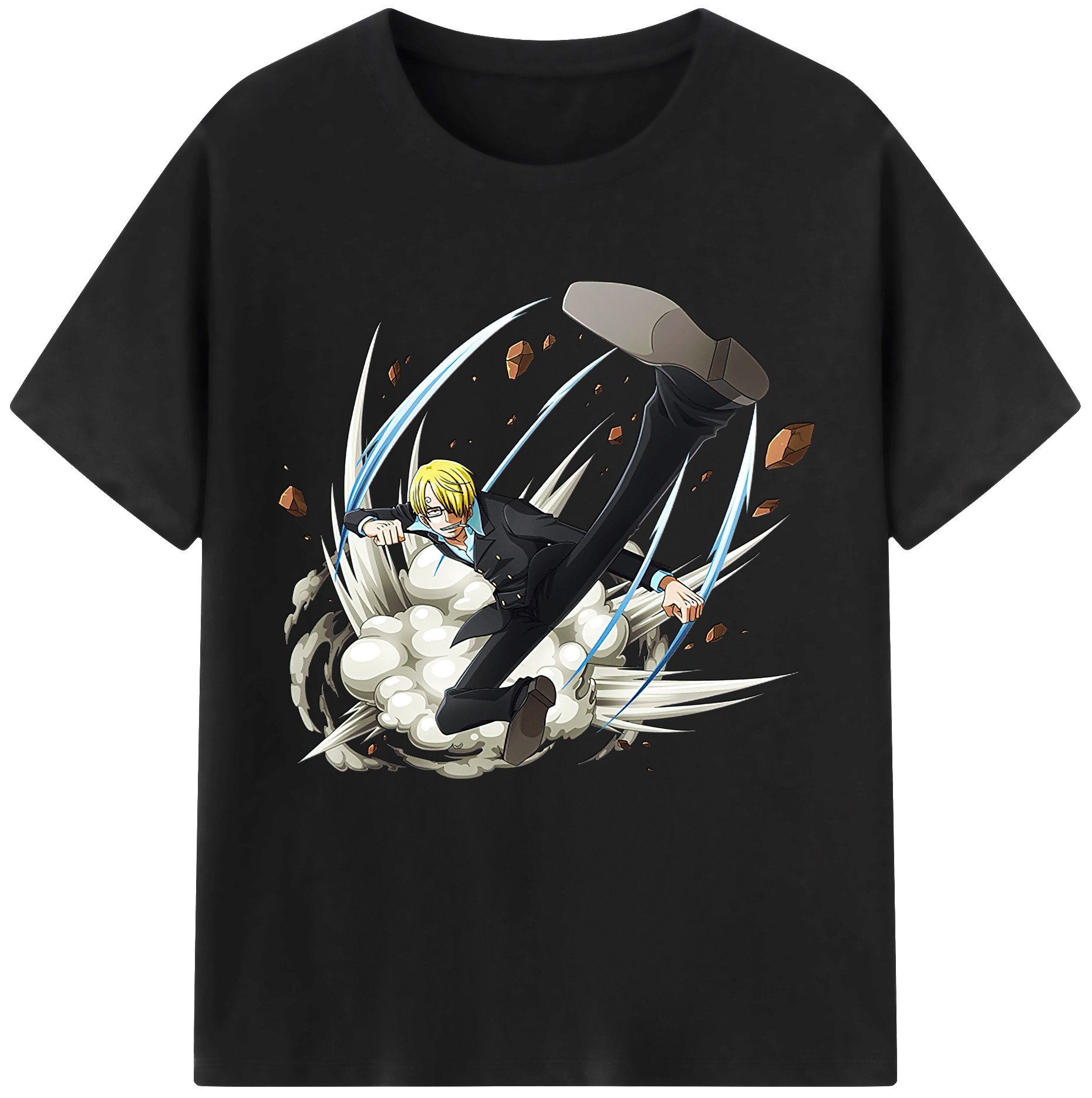 ワンピース サンジ ONE PIECE Sanji 綿100％半袖Tシャツ（フロントプリント）