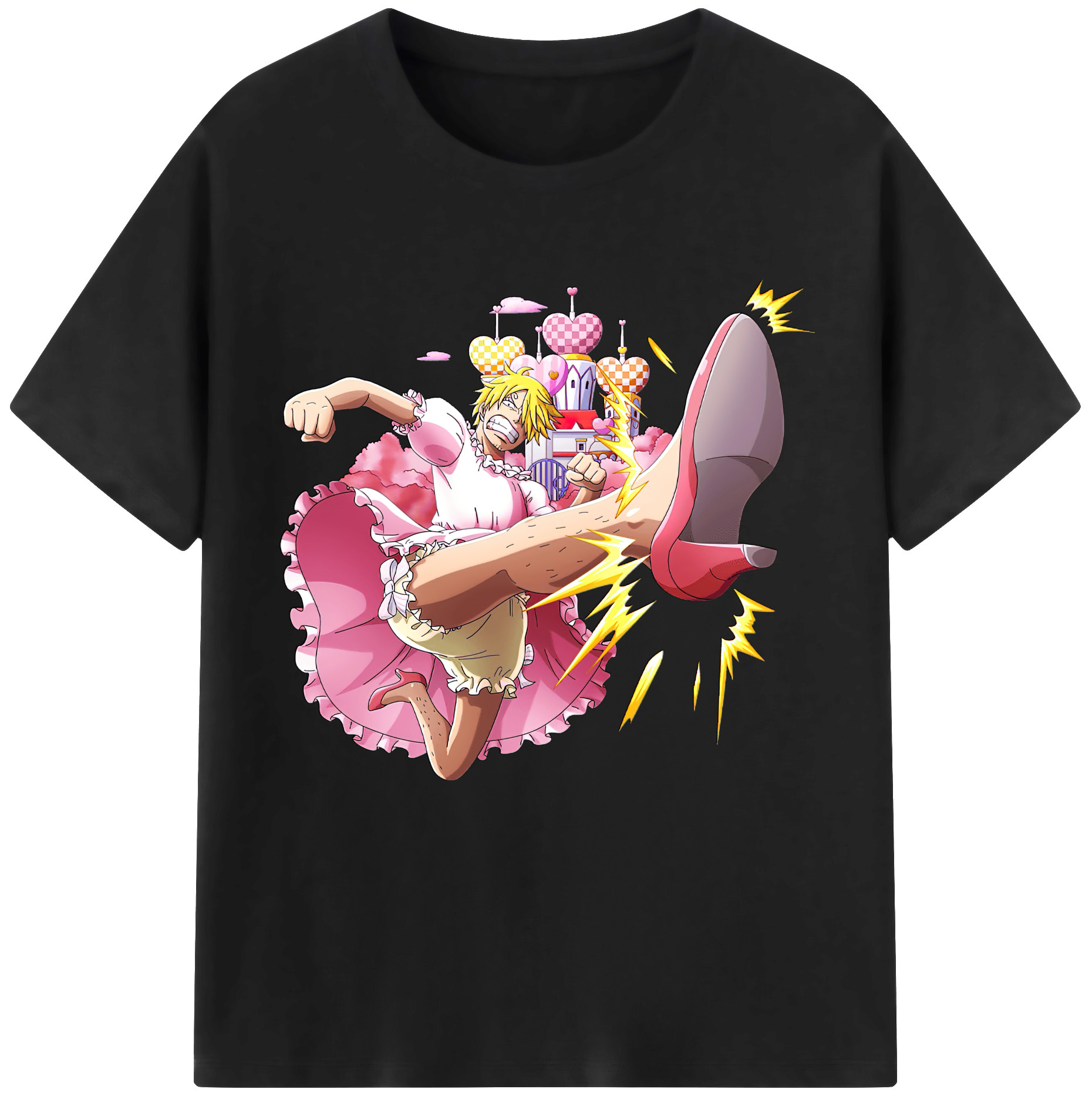 ワンピース サンジ ONE PIECE Sanji 綿100％半袖Tシャツ（フロントプリント）