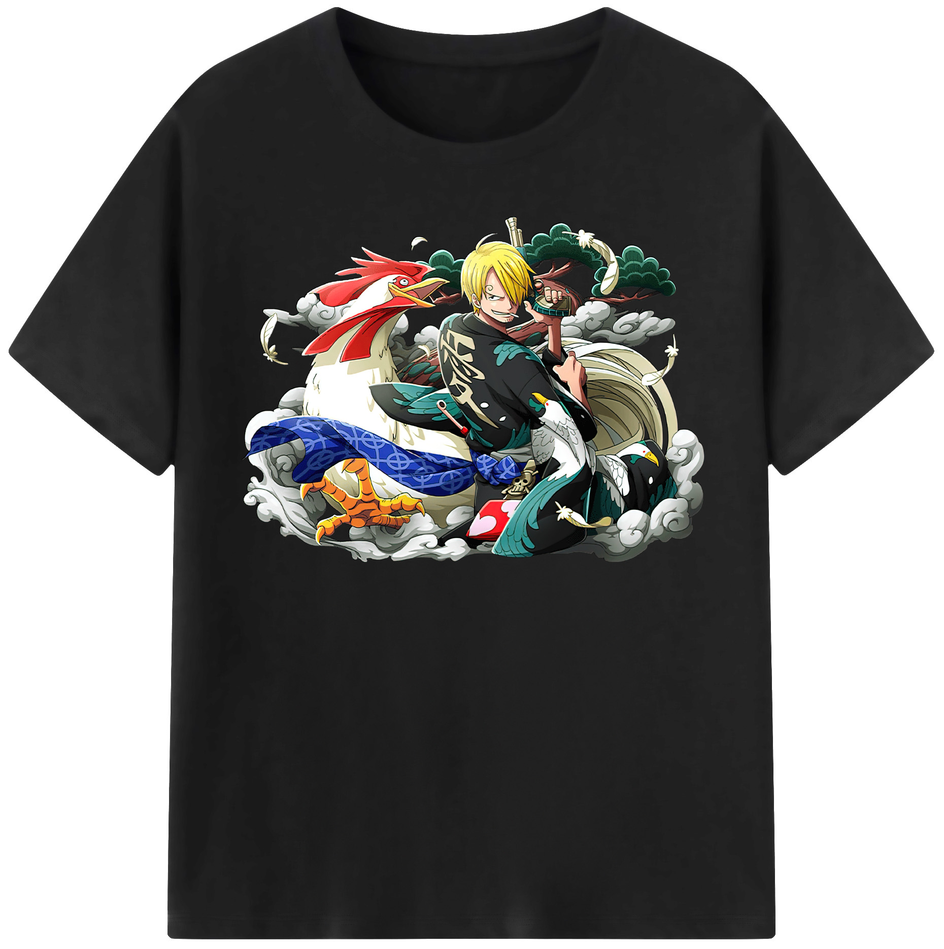 ワンピース サンジ ONE PIECE Sanji 綿100％半袖Tシャツ（フロントプリント）