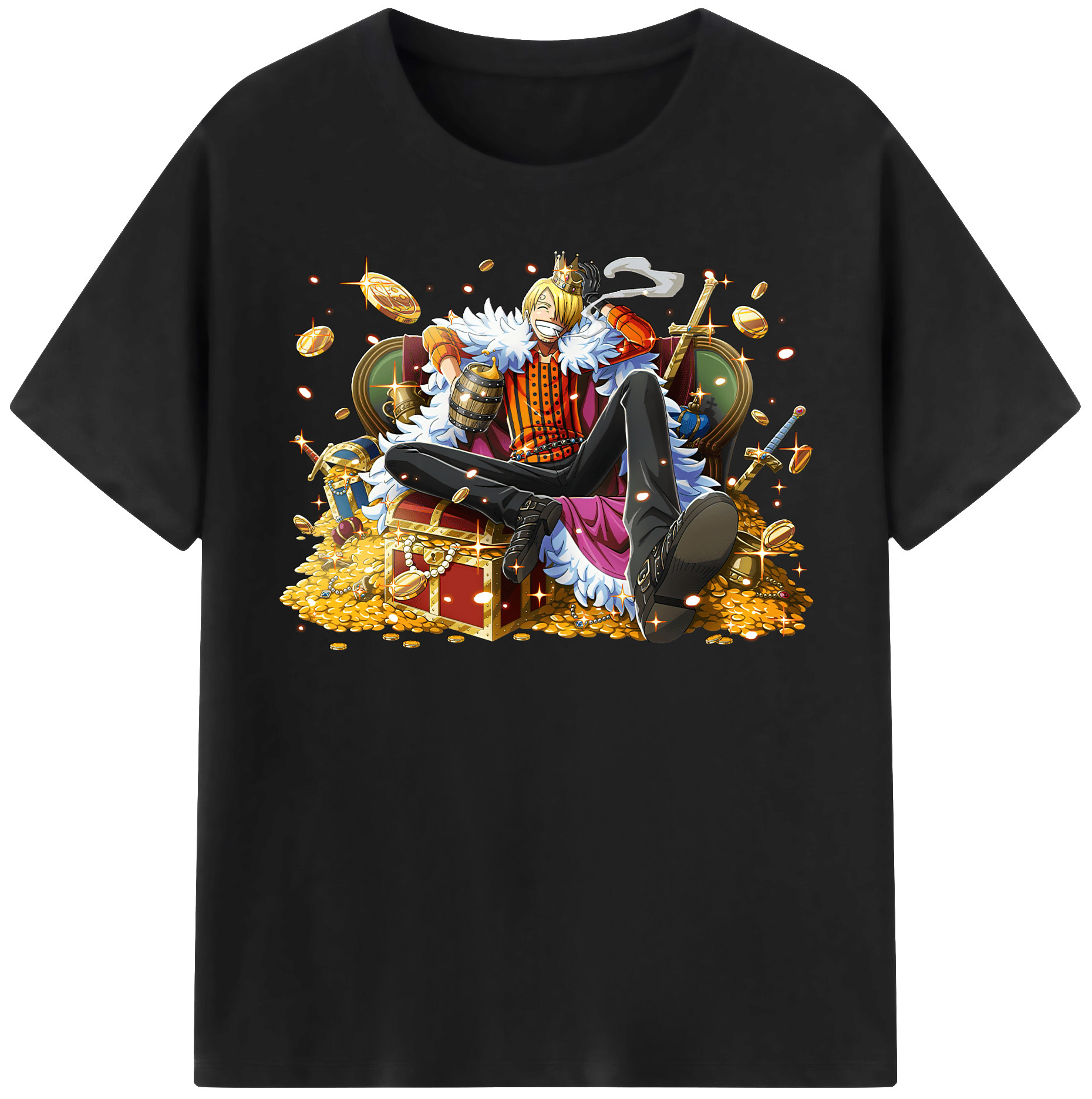 ワンピース サンジ ONE PIECE Sanji 綿100％半袖Tシャツ（フロントプリント）