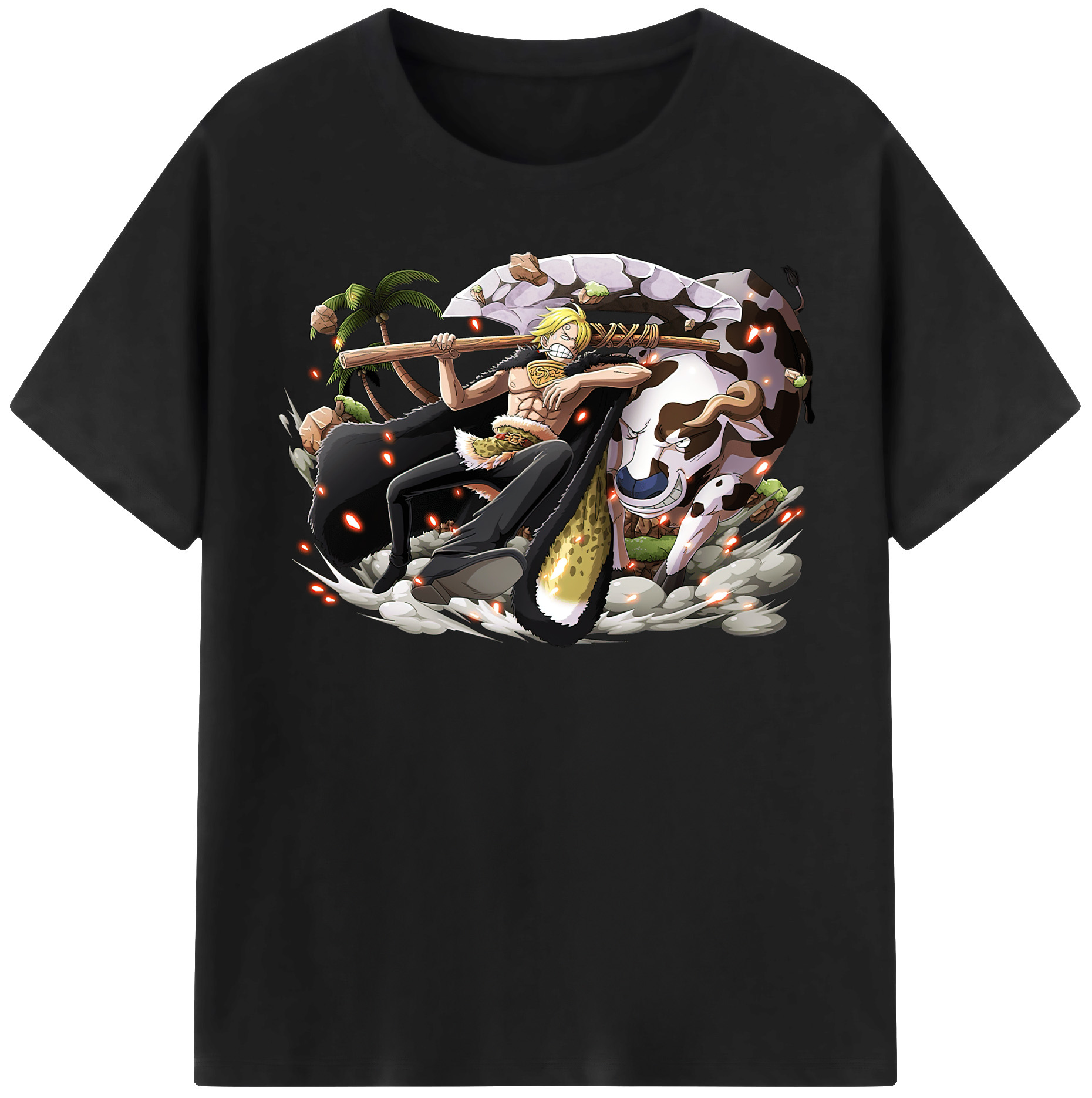 ワンピース サンジ ONE PIECE Sanji 綿100％半袖Tシャツ（フロントプリント）