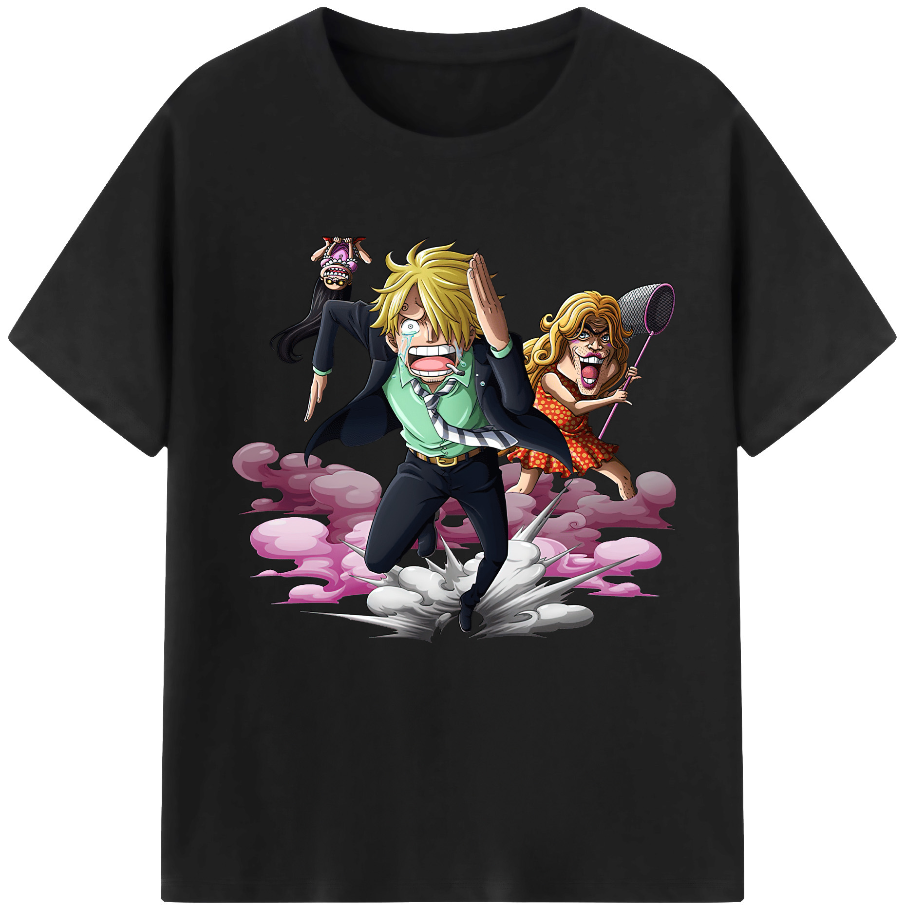 ワンピース サンジ ONE PIECE Sanji 綿100％半袖Tシャツ（フロントプリント）