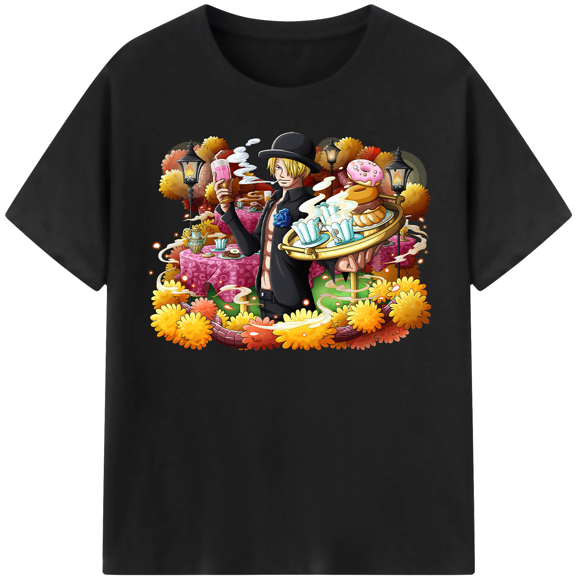 ワンピース サンジ ONE PIECE Sanji 綿100％半袖Tシャツ（フロントプリント）