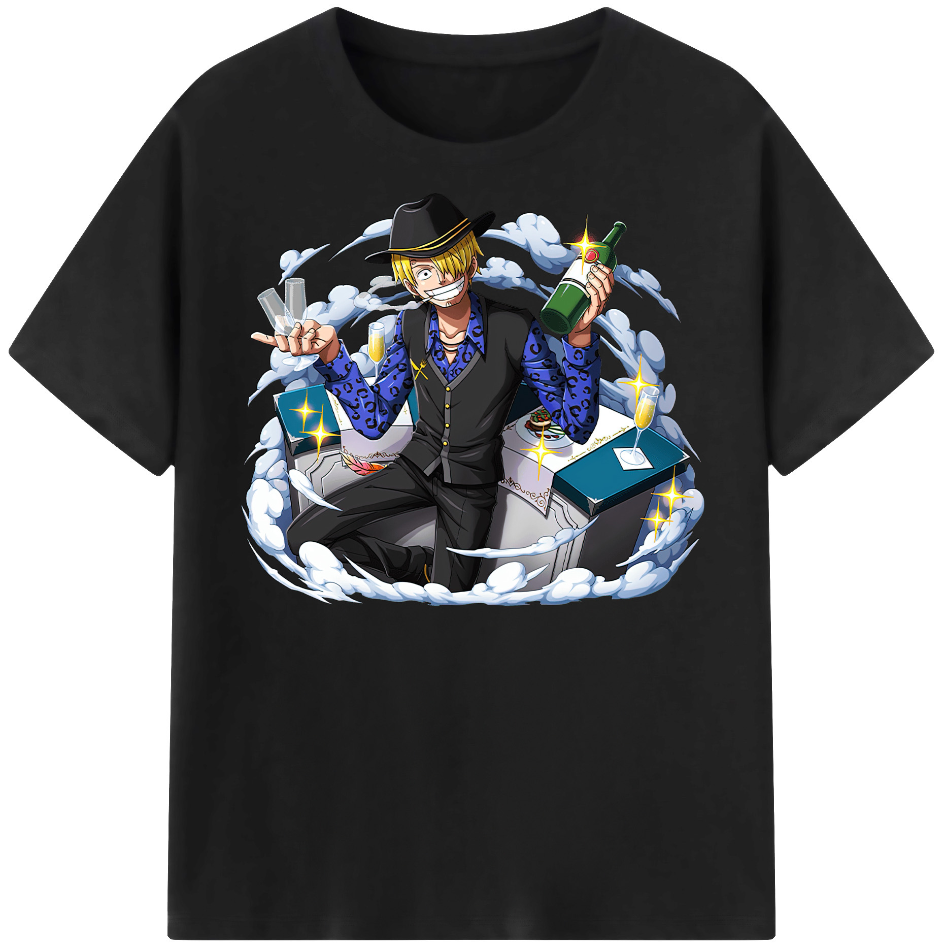 ワンピース サンジ ONE PIECE Sanji 綿100％半袖Tシャツ（フロントプリント）