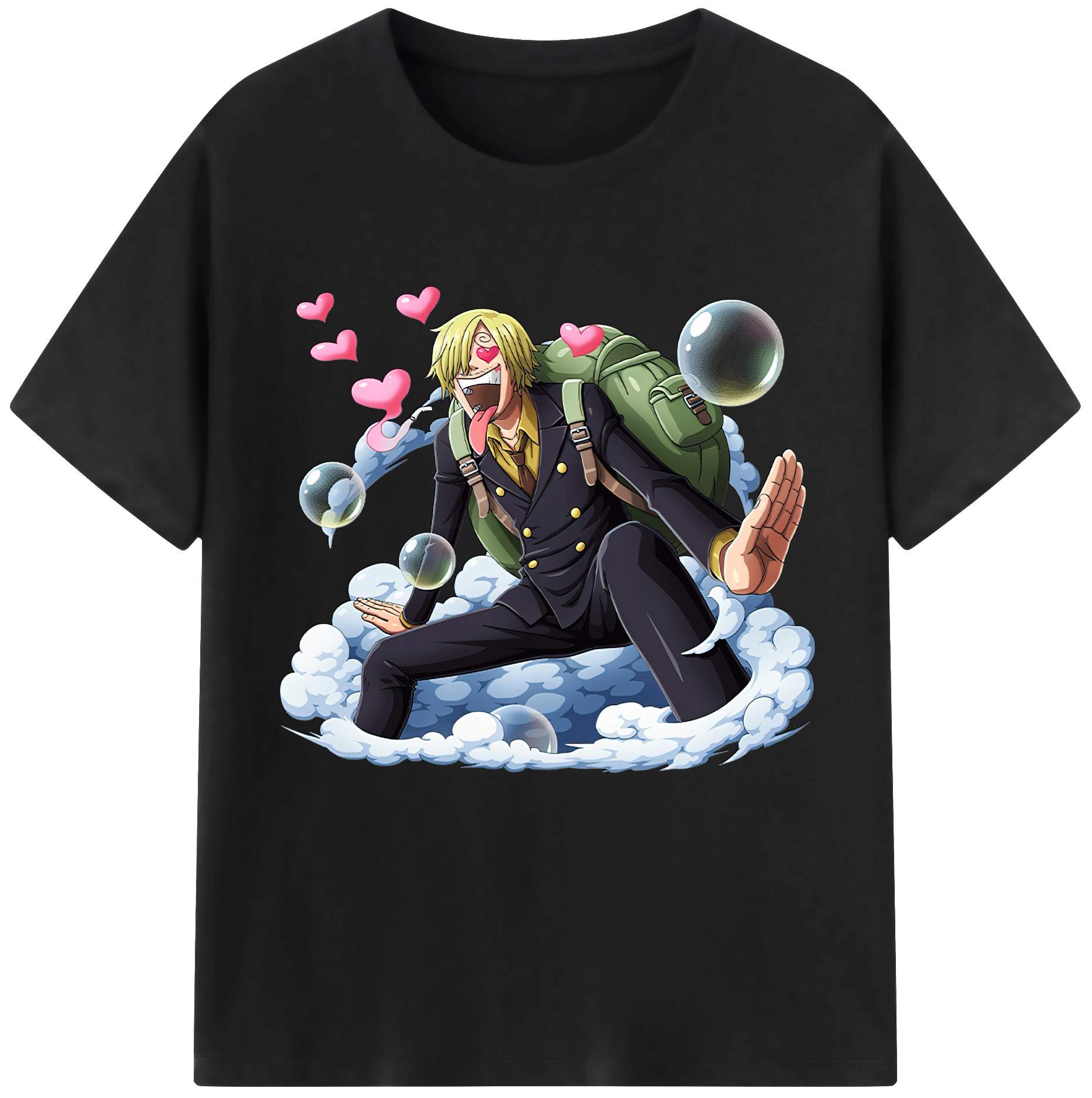 ワンピース サンジ ONE PIECE Sanji 綿100％半袖Tシャツ（フロントプリント）