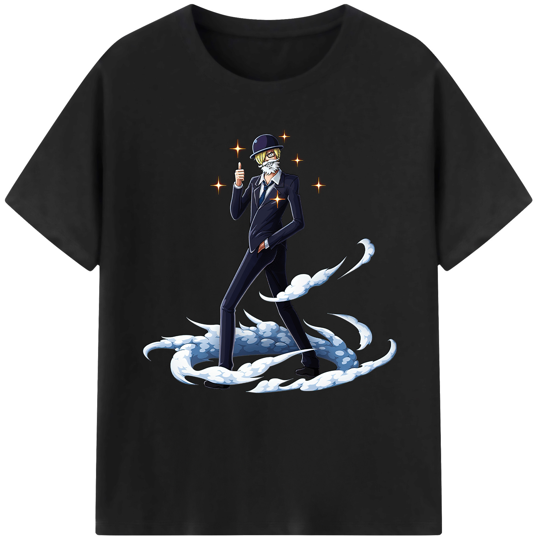 ワンピース サンジ ONE PIECE Sanji 綿100％半袖Tシャツ（フロントプリント）