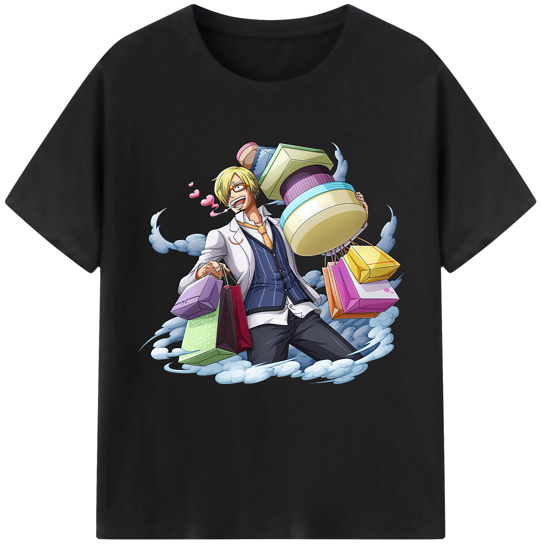 ワンピース サンジ ONE PIECE Sanji 綿100％半袖Tシャツ（フロントプリント）