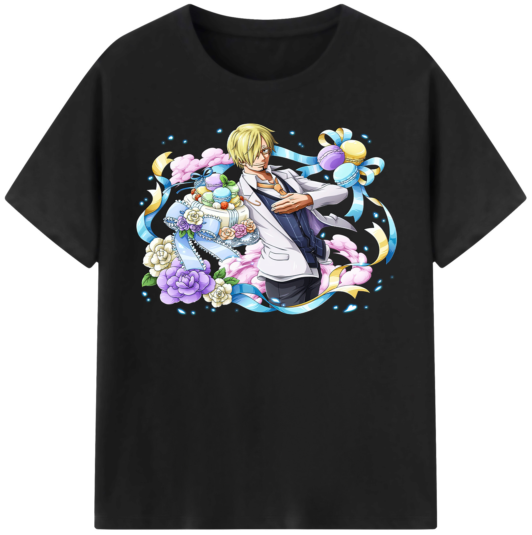 ワンピース サンジ ONE PIECE Sanji 綿100％半袖Tシャツ（フロントプリント）