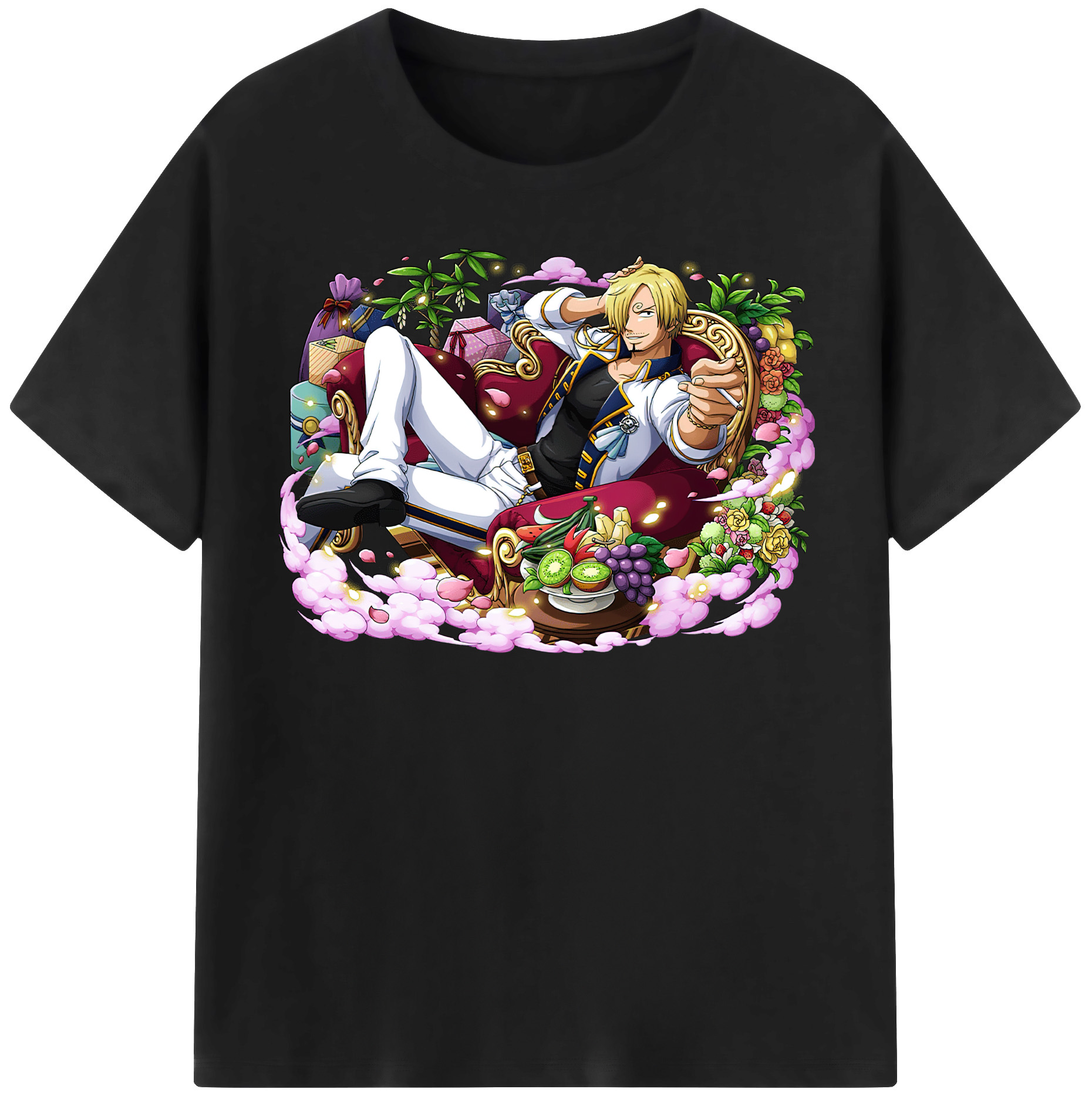 ワンピース サンジ ONE PIECE Sanji 綿100％半袖Tシャツ（フロントプリント）