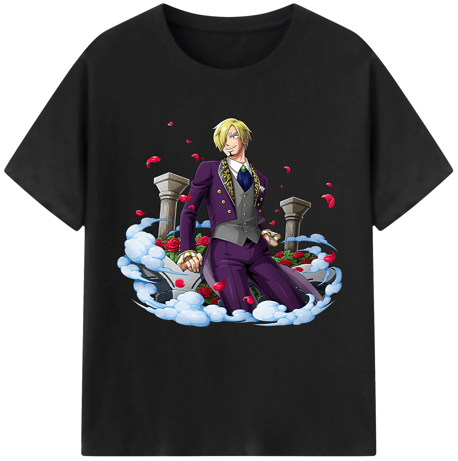 ワンピース サンジ ONE PIECE Sanji 綿100％半袖Tシャツ（フロントプリント）