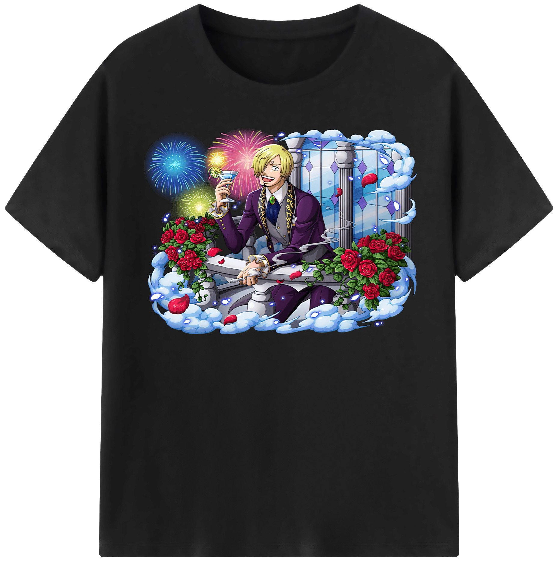 ワンピース サンジ ONE PIECE Sanji 綿100％半袖Tシャツ（フロントプリント）