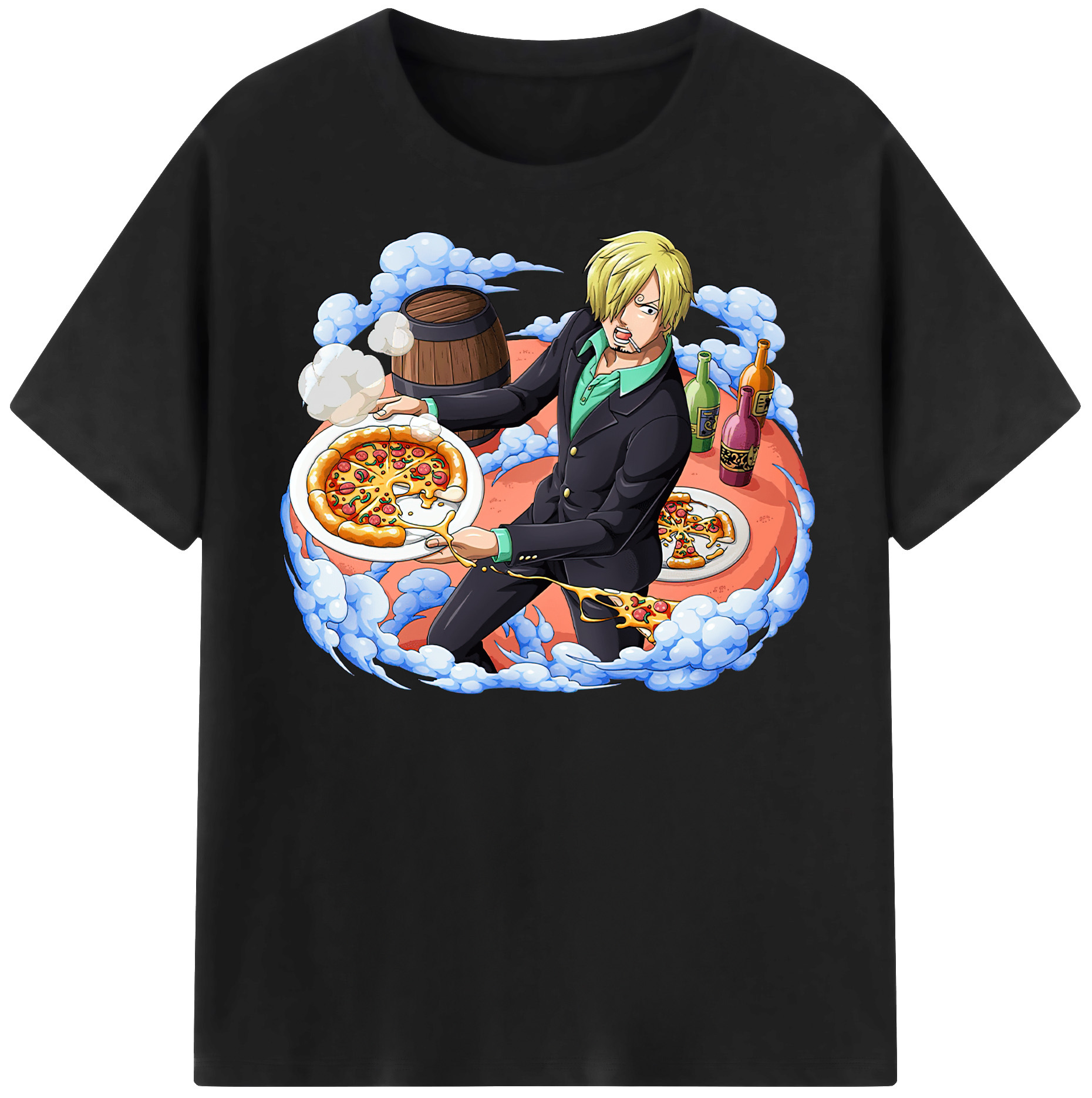 ワンピース サンジ ONE PIECE Sanji 綿100％半袖Tシャツ（フロントプリント）