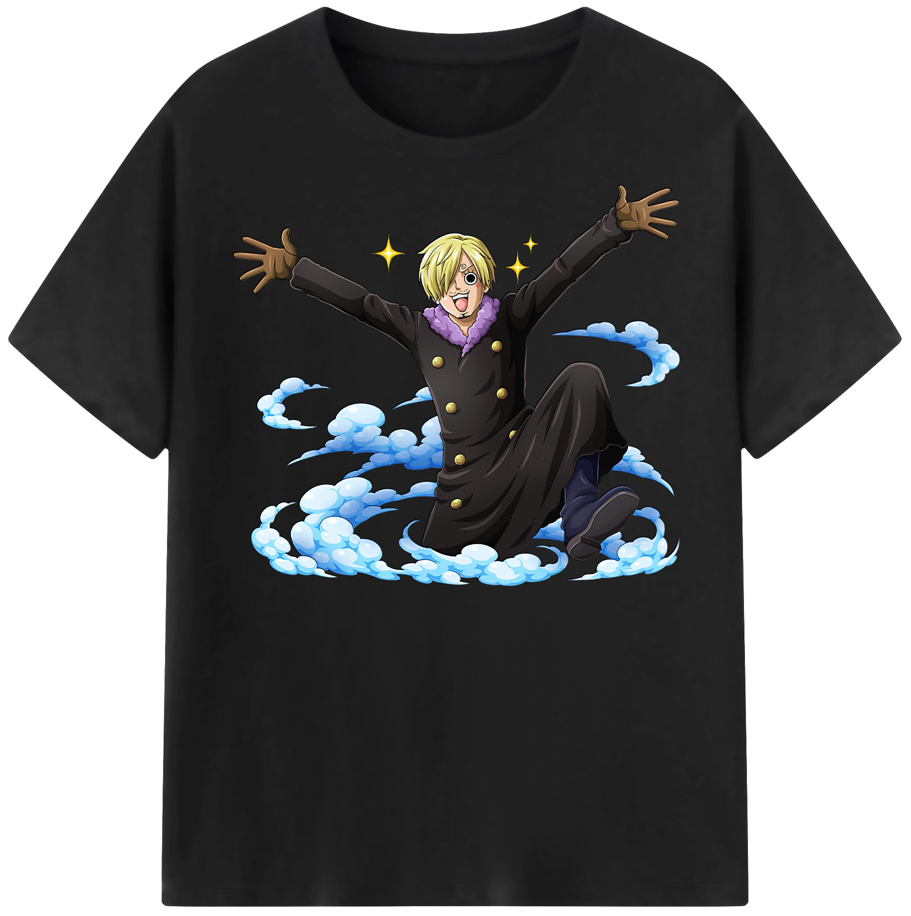 ワンピース サンジ ONE PIECE Sanji 綿100％半袖Tシャツ（フロントプリント）