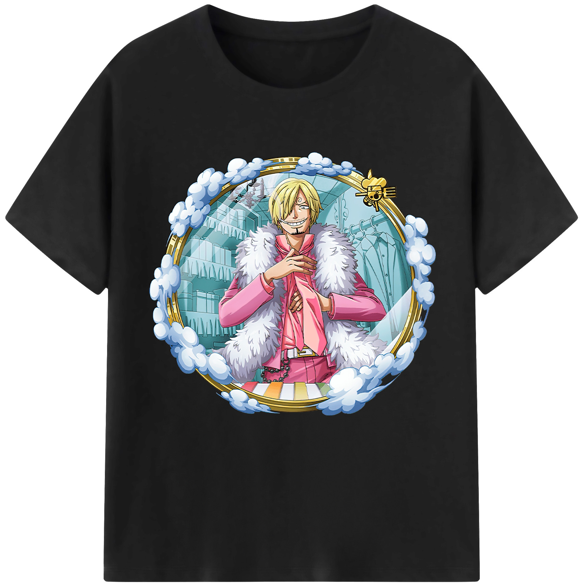 ワンピース サンジ ONE PIECE Sanji 綿100％半袖Tシャツ（フロントプリント）