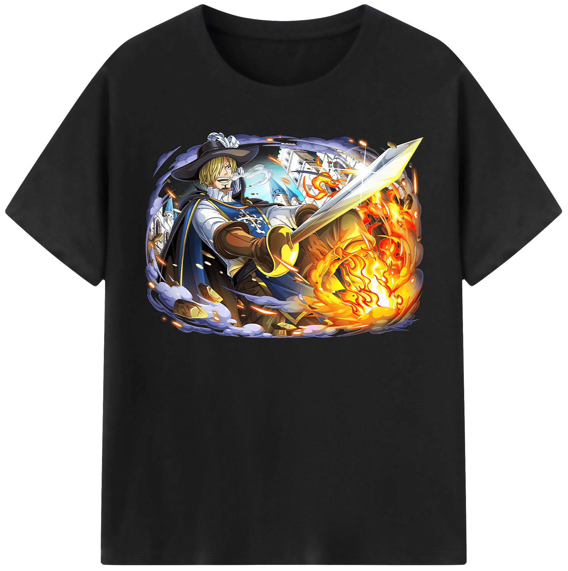 ワンピース サンジ ONE PIECE Sanji 綿100％半袖Tシャツ（フロントプリント）