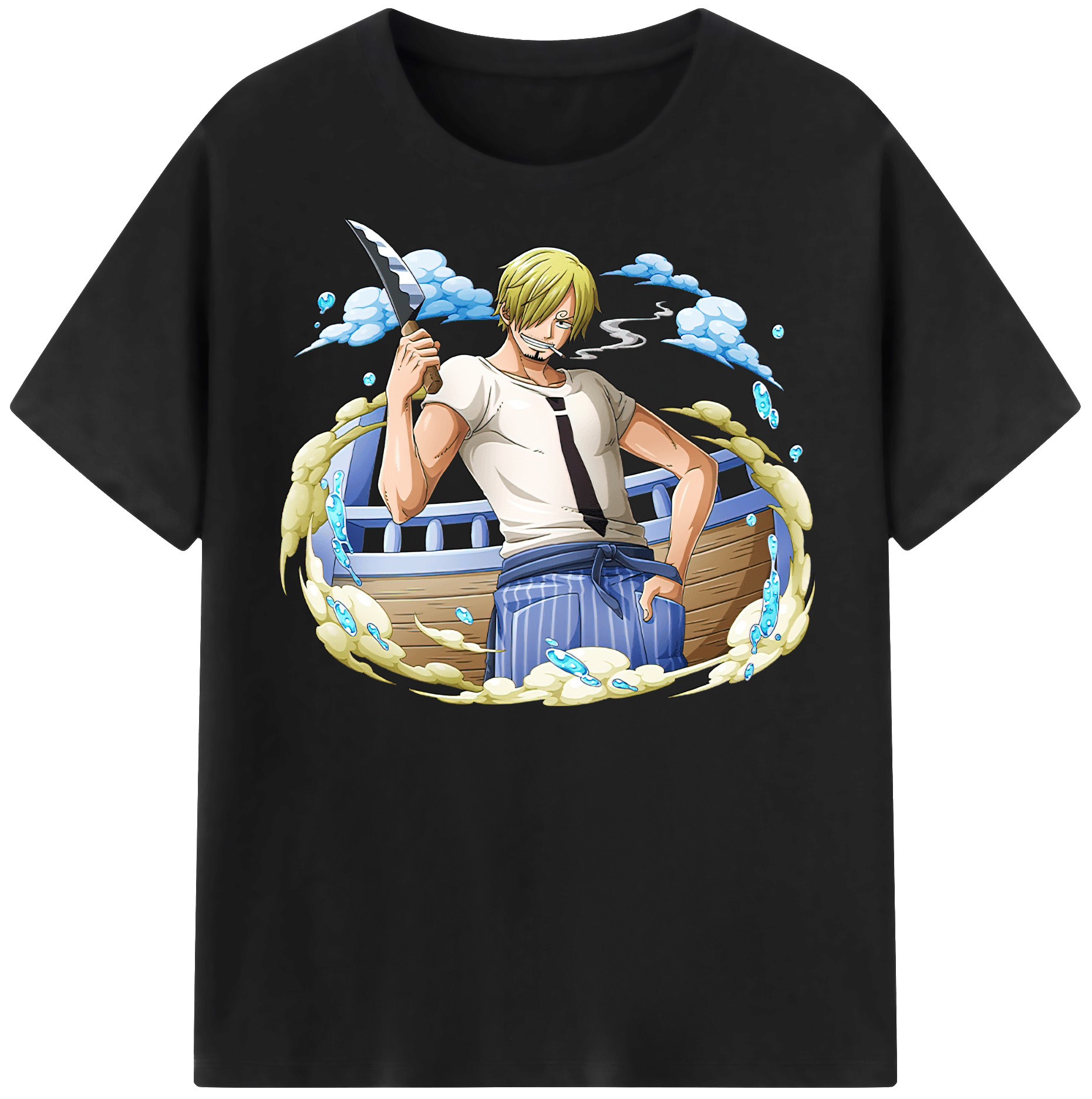 ワンピース サンジ ONE PIECE Sanji 綿100％半袖Tシャツ（フロントプリント）