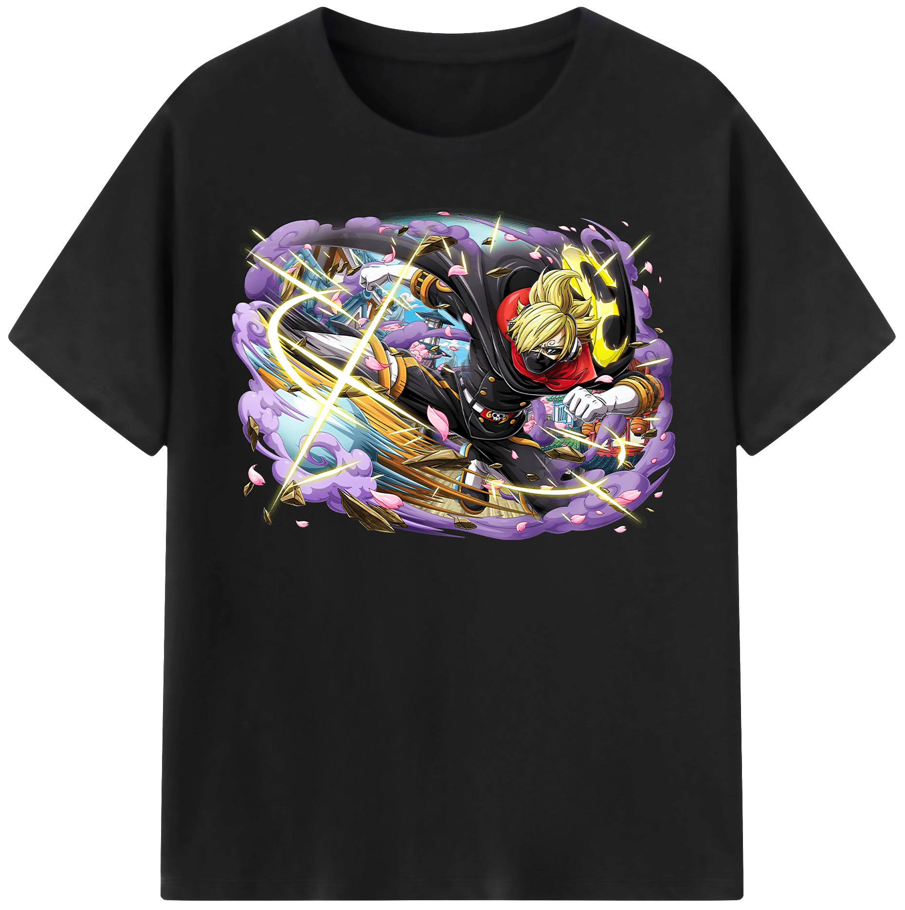 ワンピース サンジ ONE PIECE Sanji 綿100％半袖Tシャツ（フロントプリント）