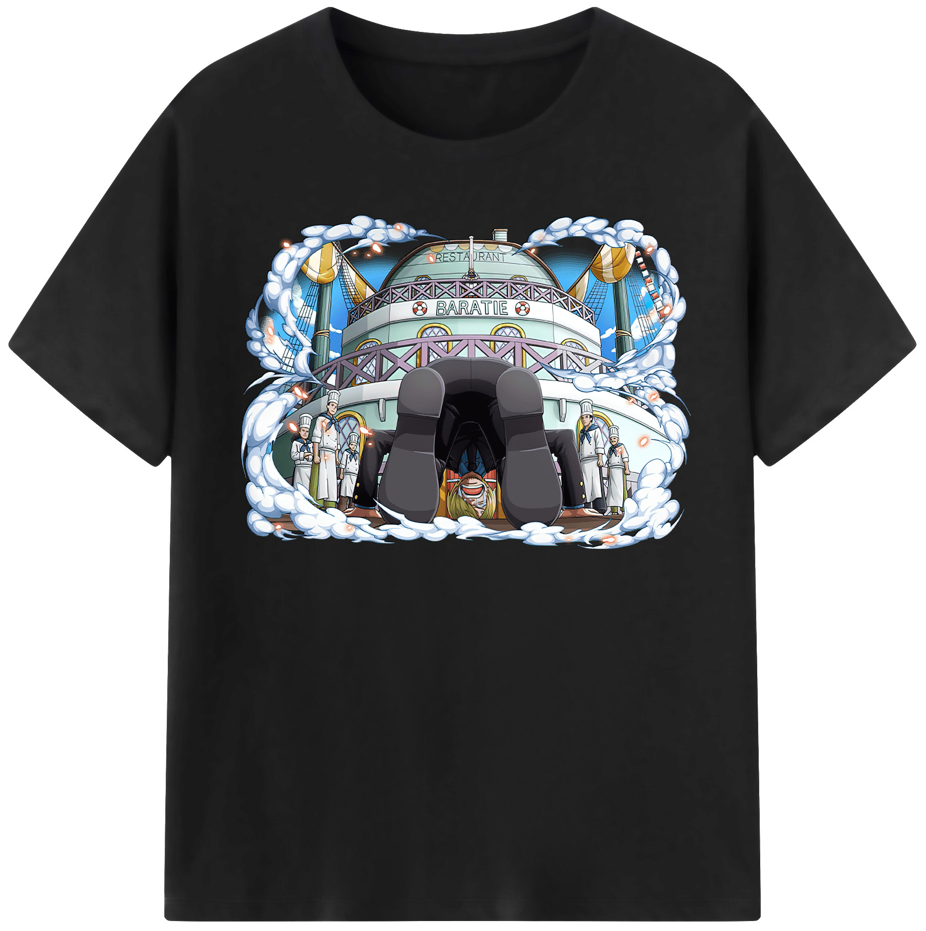 ワンピース サンジ ONE PIECE Sanji 綿100％半袖Tシャツ（フロントプリント）
