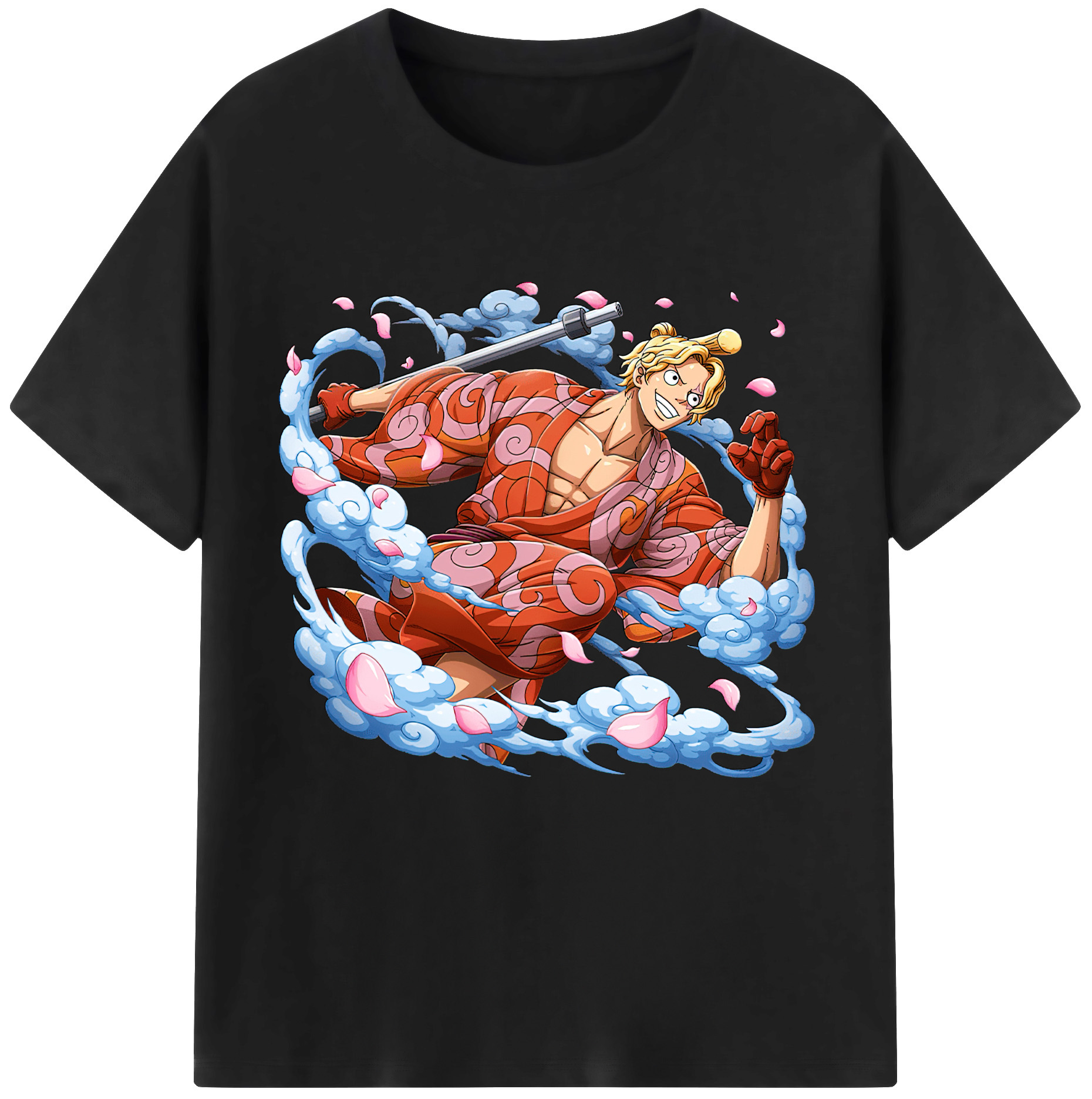 ワンピース サンジ ONE PIECE Sanji 綿100％半袖Tシャツ（フロントプリント）