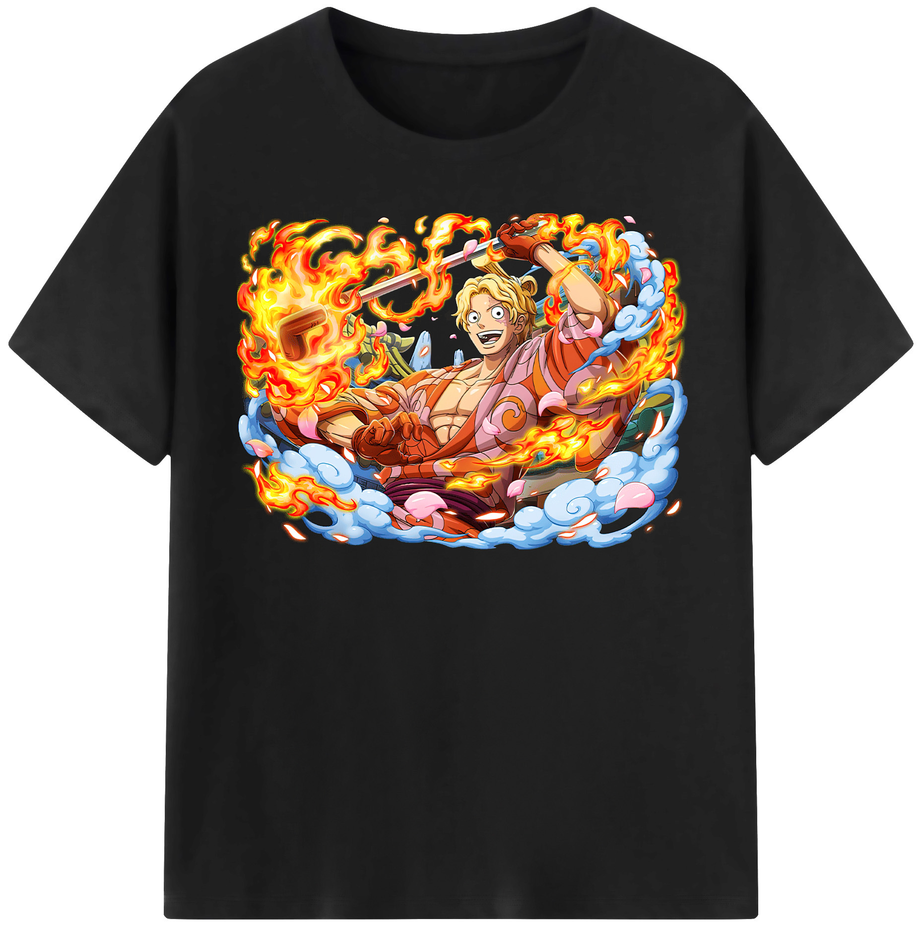 ワンピース サンジ ONE PIECE Sanji 綿100％半袖Tシャツ（フロントプリント）