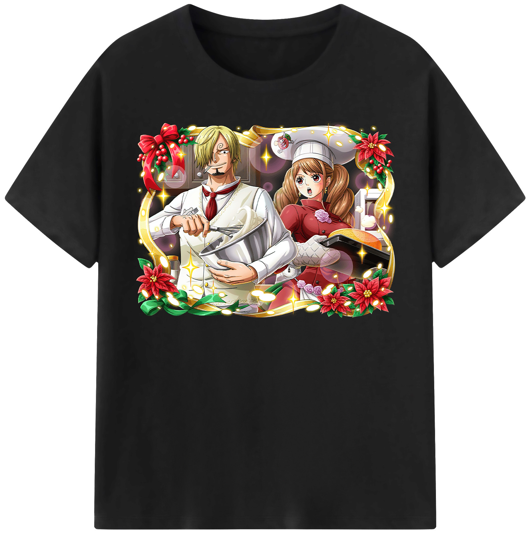 ワンピース サンジ ONE PIECE Sanji 綿100％半袖Tシャツ（フロントプリント）