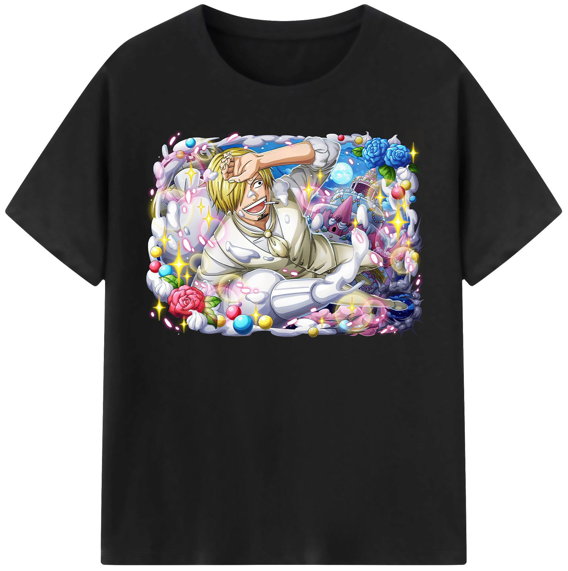 ワンピース サンジ ONE PIECE Sanji 綿100％半袖Tシャツ（フロントプリント）