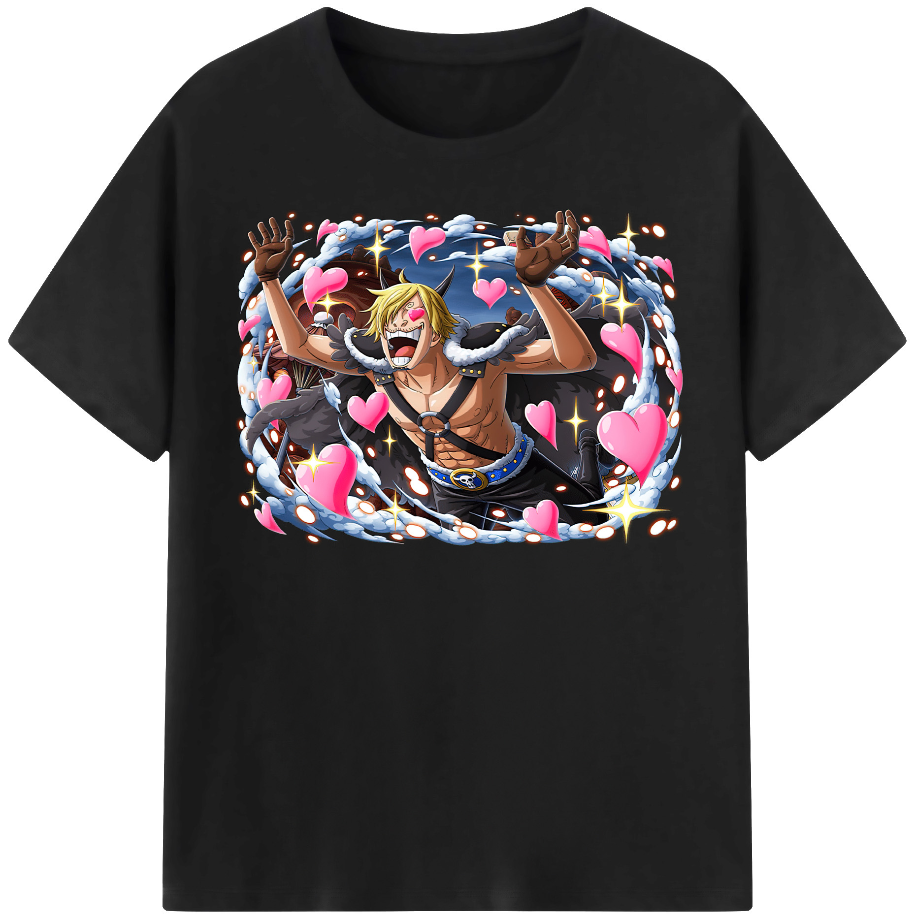 ワンピース サンジ ONE PIECE Sanji 綿100％半袖Tシャツ（フロントプリント）