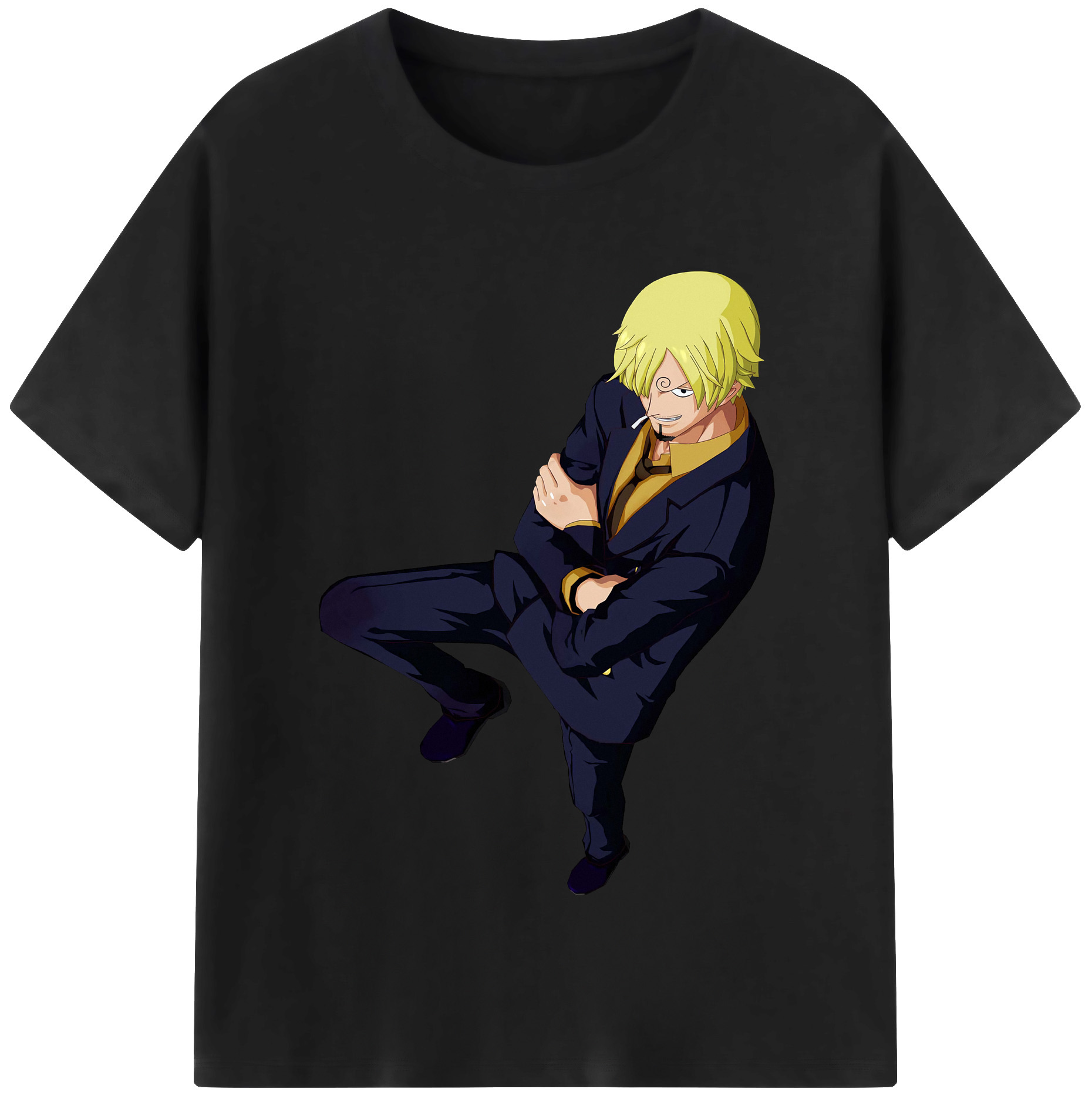 ワンピース サンジ ONE PIECE Sanji 綿100％半袖Tシャツ（フロントプリント）