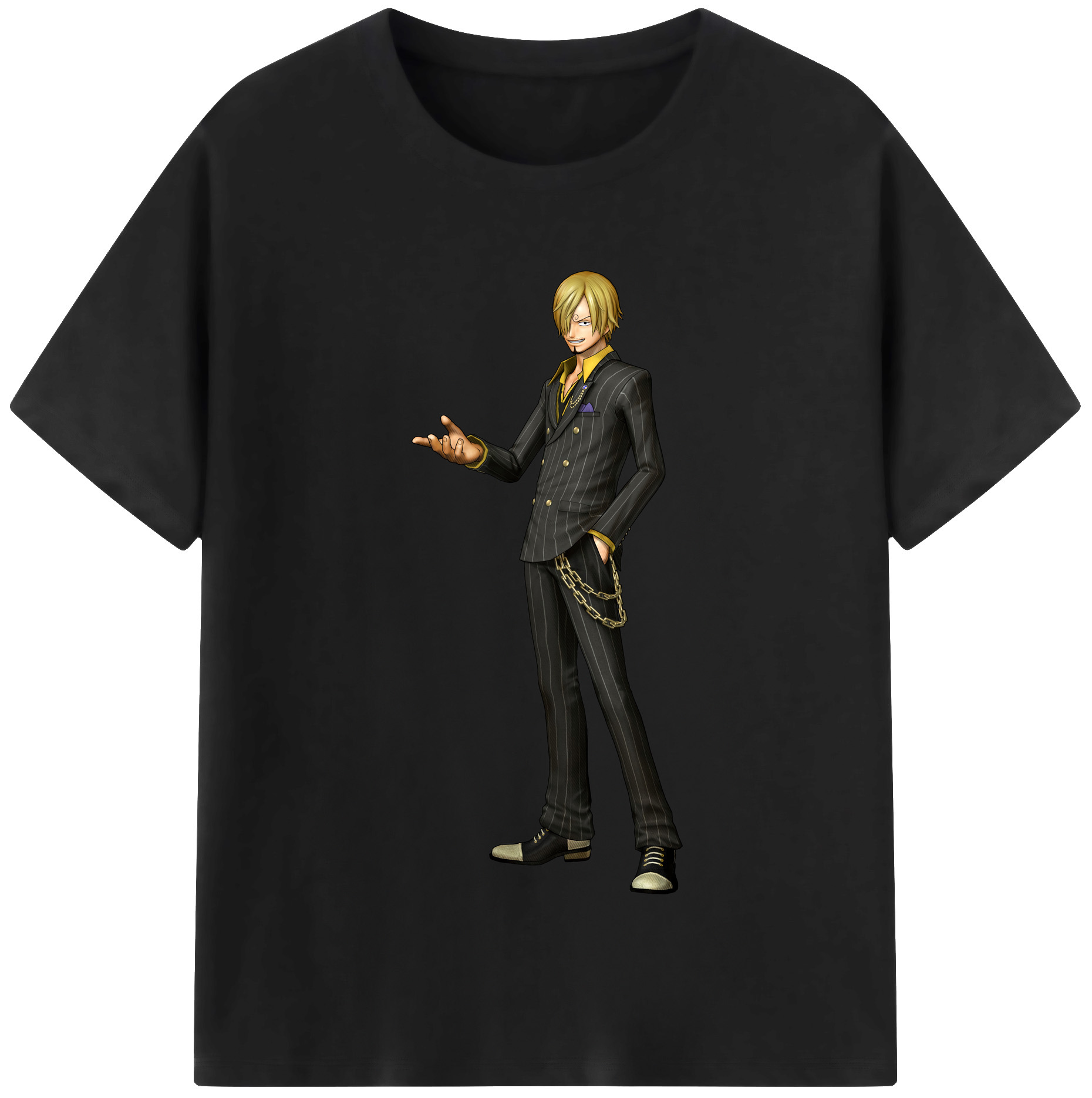 ワンピース サンジ ONE PIECE Sanji 綿100％半袖Tシャツ（フロントプリント）