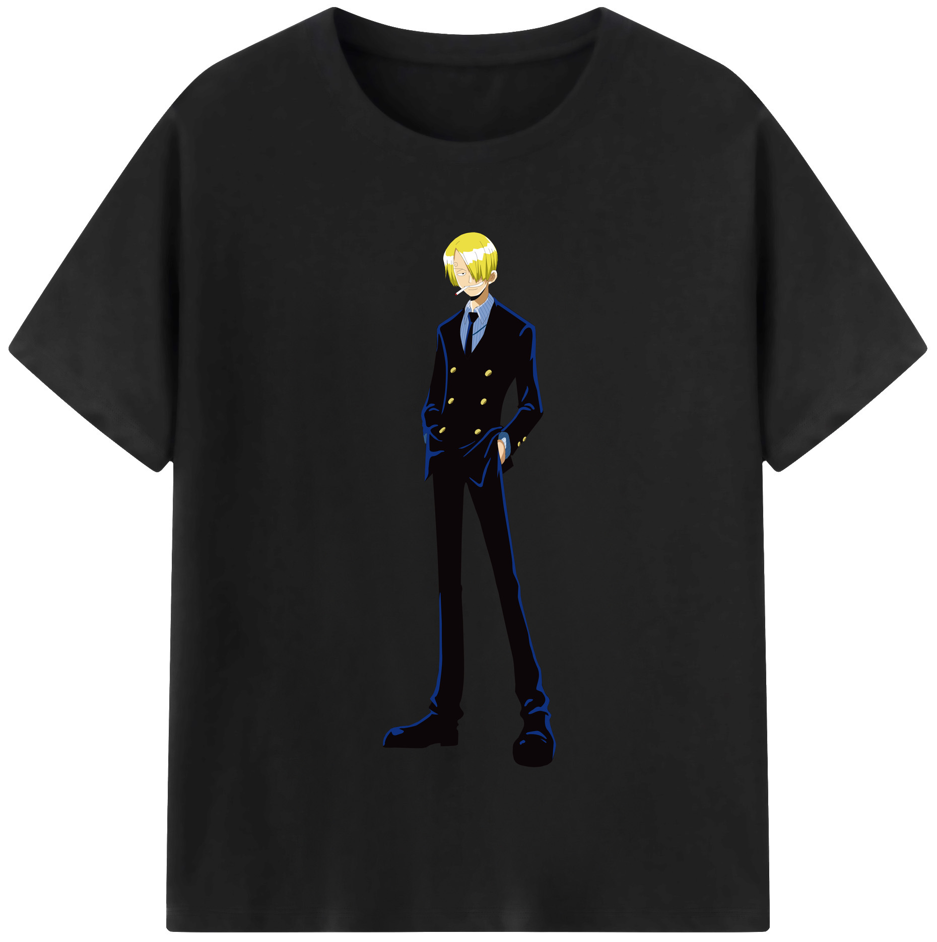 ワンピース サンジ ONE PIECE Sanji 綿100％半袖Tシャツ（フロントプリント）