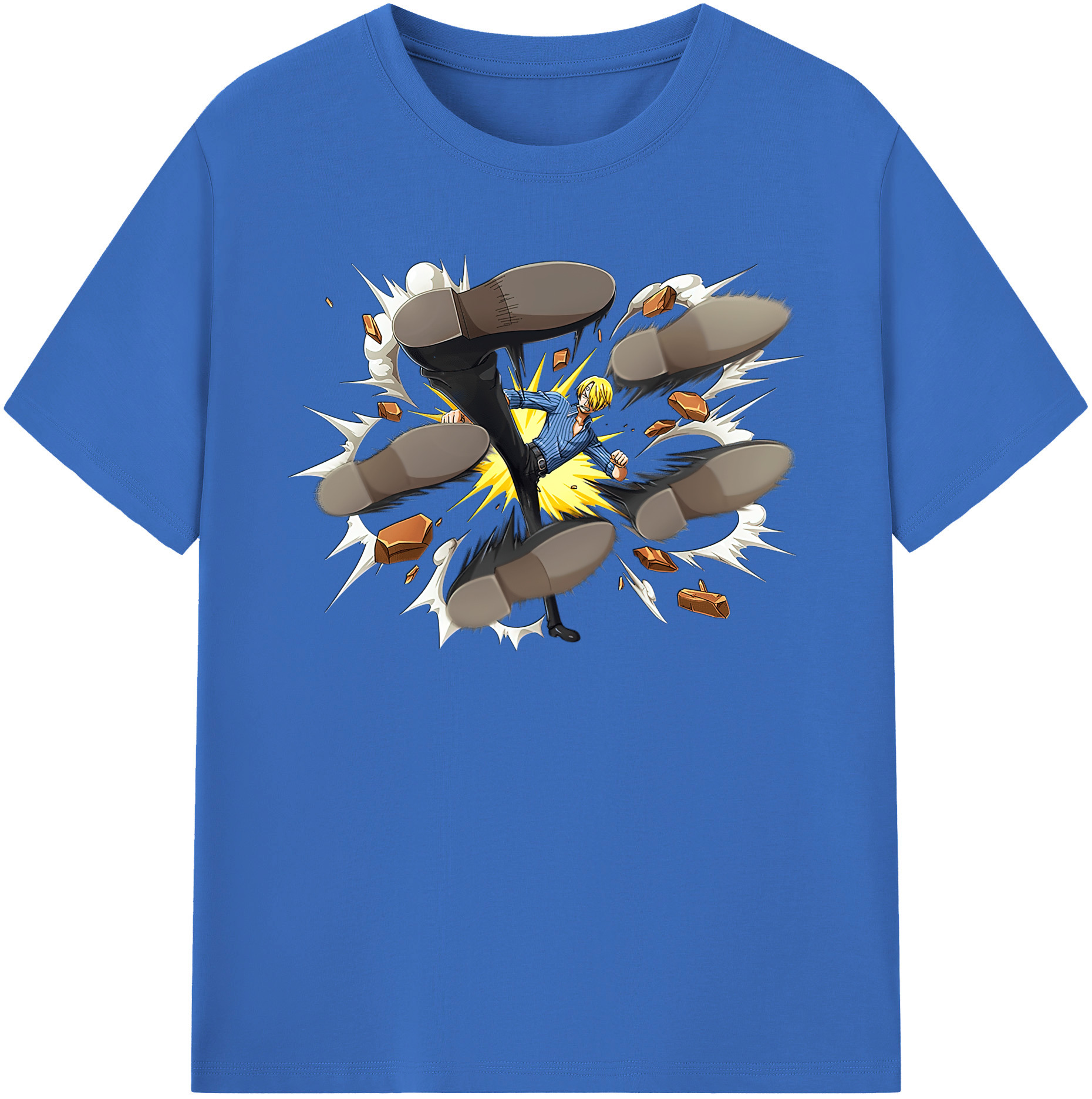 ワンピース サンジ ONE PIECE Sanji 綿100％半袖Tシャツ（フロントプリント）