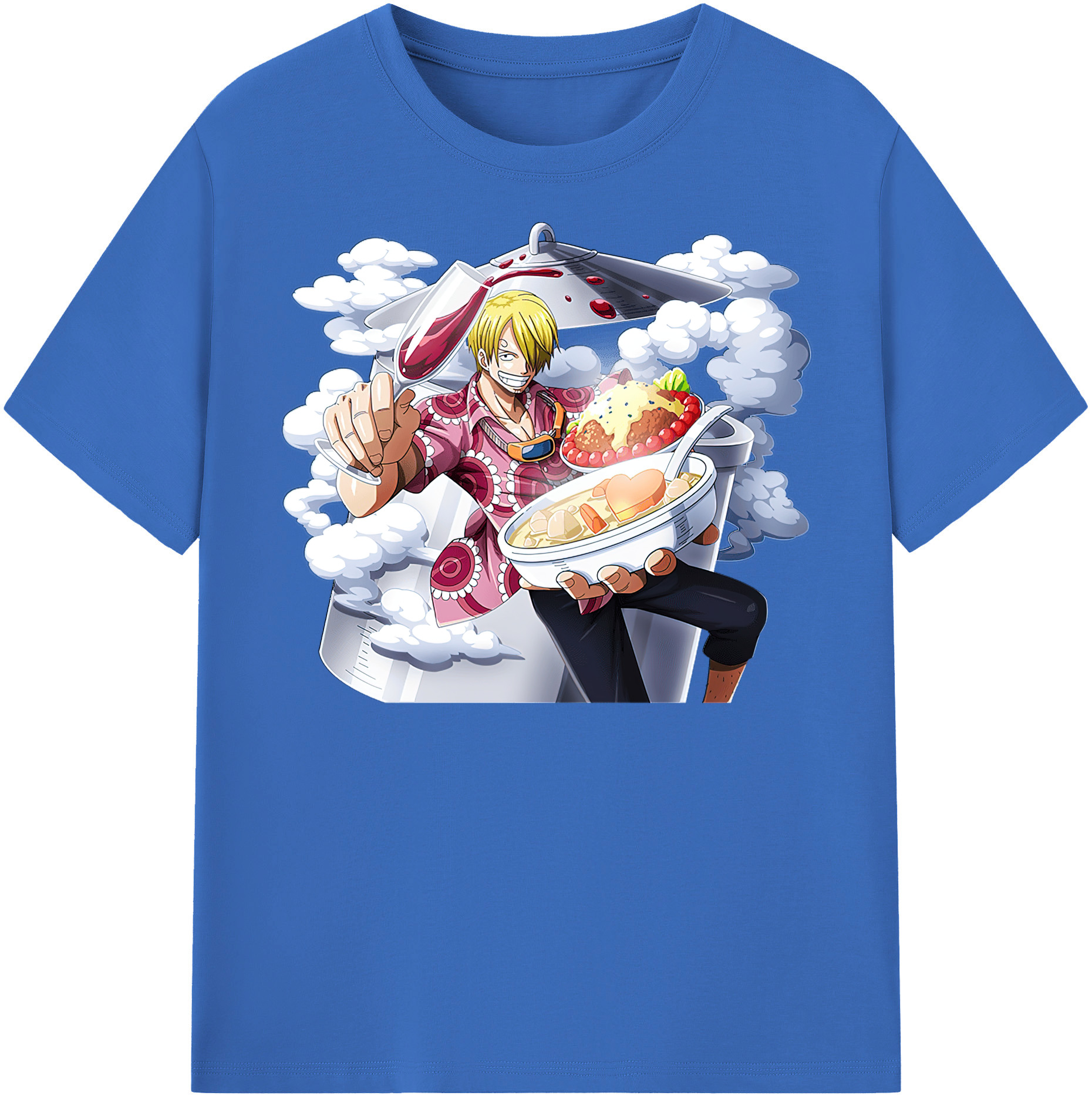 ワンピース サンジ ONE PIECE Sanji 綿100％半袖Tシャツ（フロントプリント）