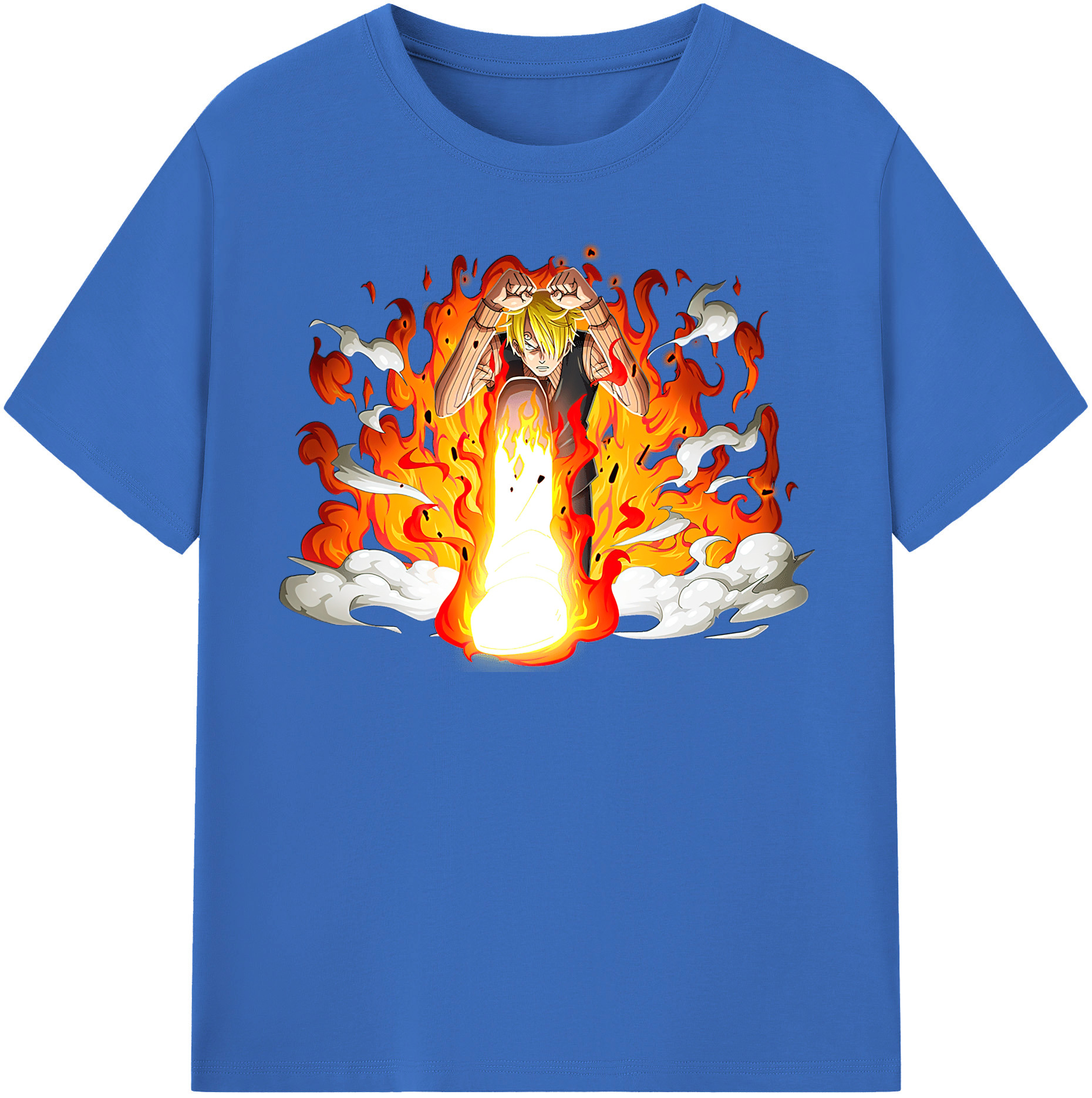 ワンピース サンジ ONE PIECE Sanji 綿100％半袖Tシャツ（フロントプリント）