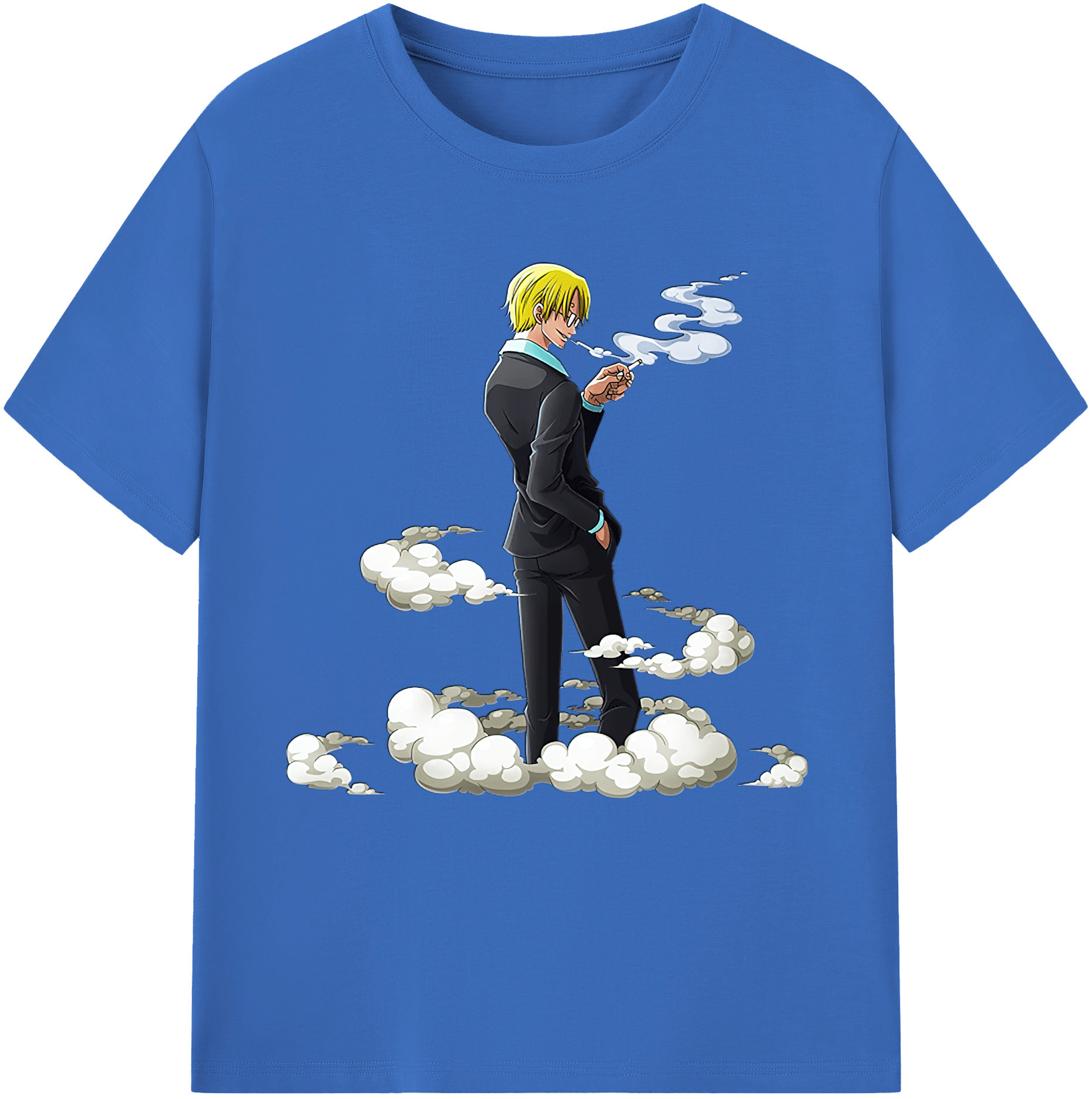 （画像用） ワンピース サンジ ONE PIECE Sanji 綿100％半袖Tシャツ（フロントプリント）