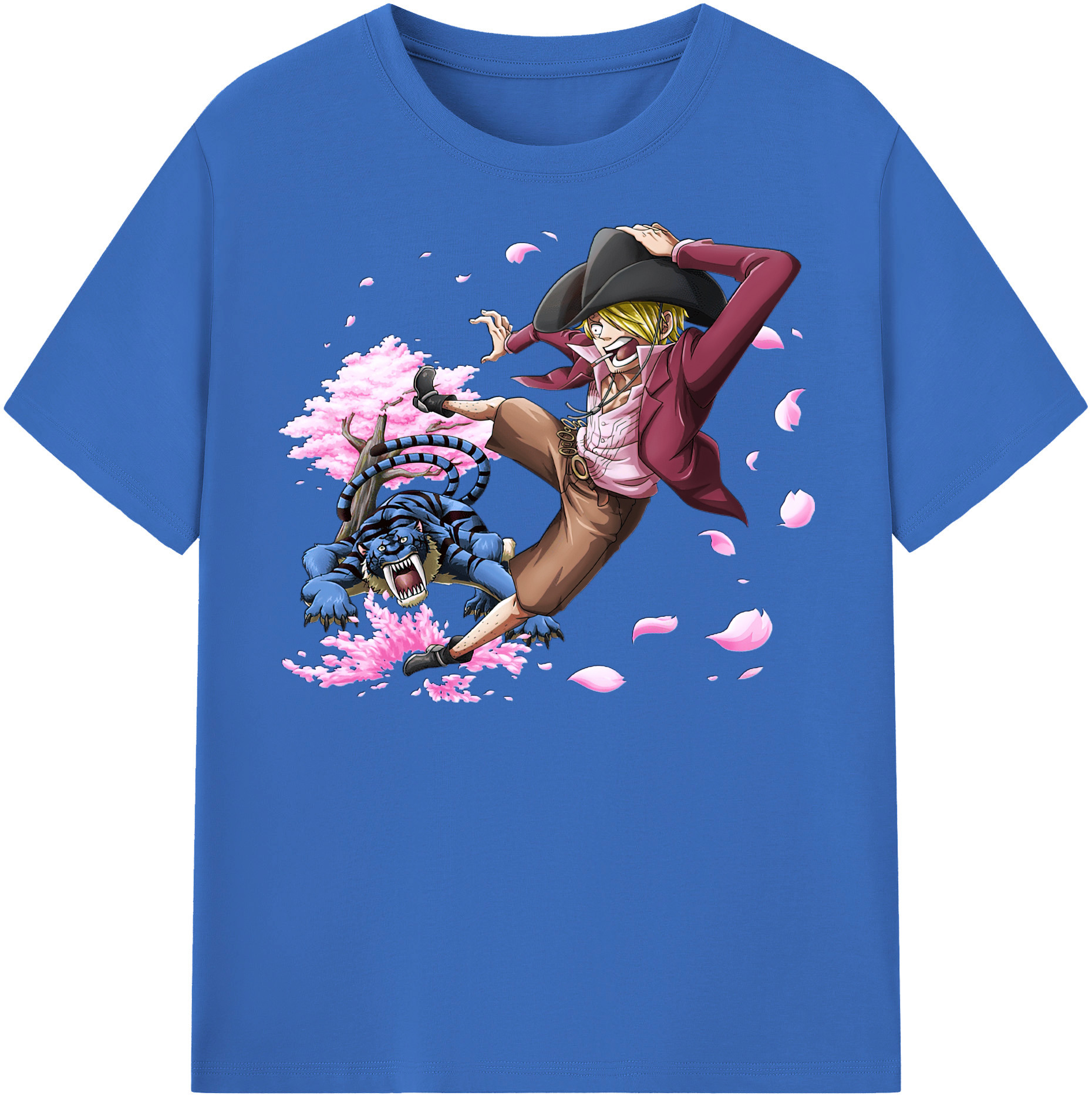ワンピース サンジ ONE PIECE Sanji 綿100％半袖Tシャツ（フロントプリント）