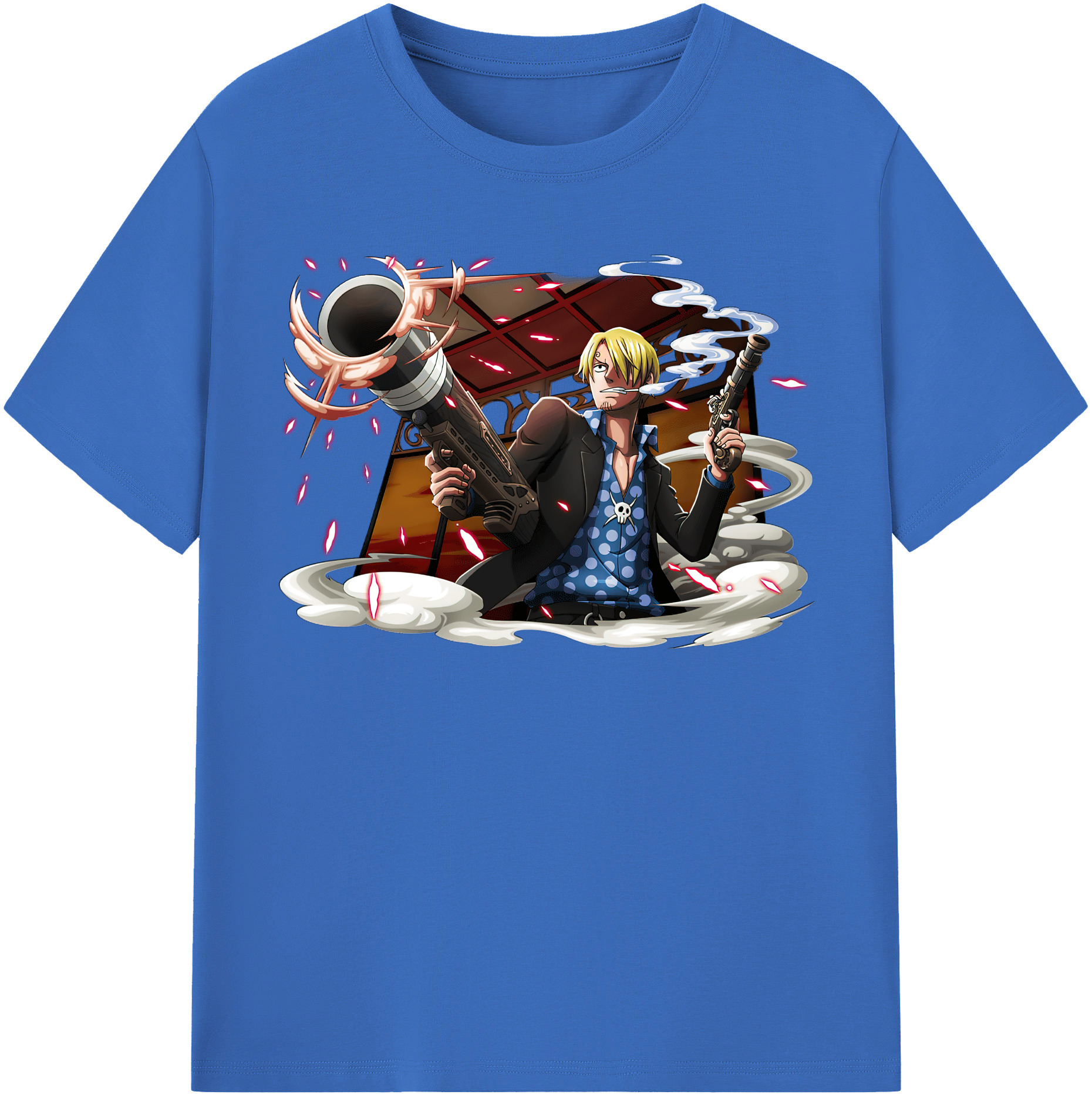 ワンピース サンジ ONE PIECE Sanji 綿100％半袖Tシャツ（フロントプリント）