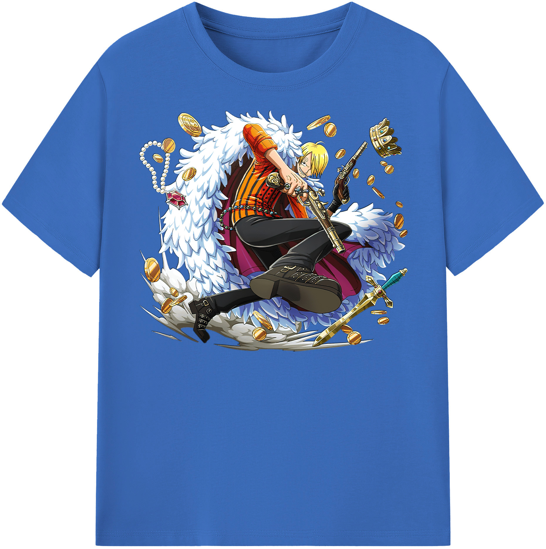 ワンピース サンジ ONE PIECE Sanji 綿100％半袖Tシャツ（フロントプリント）